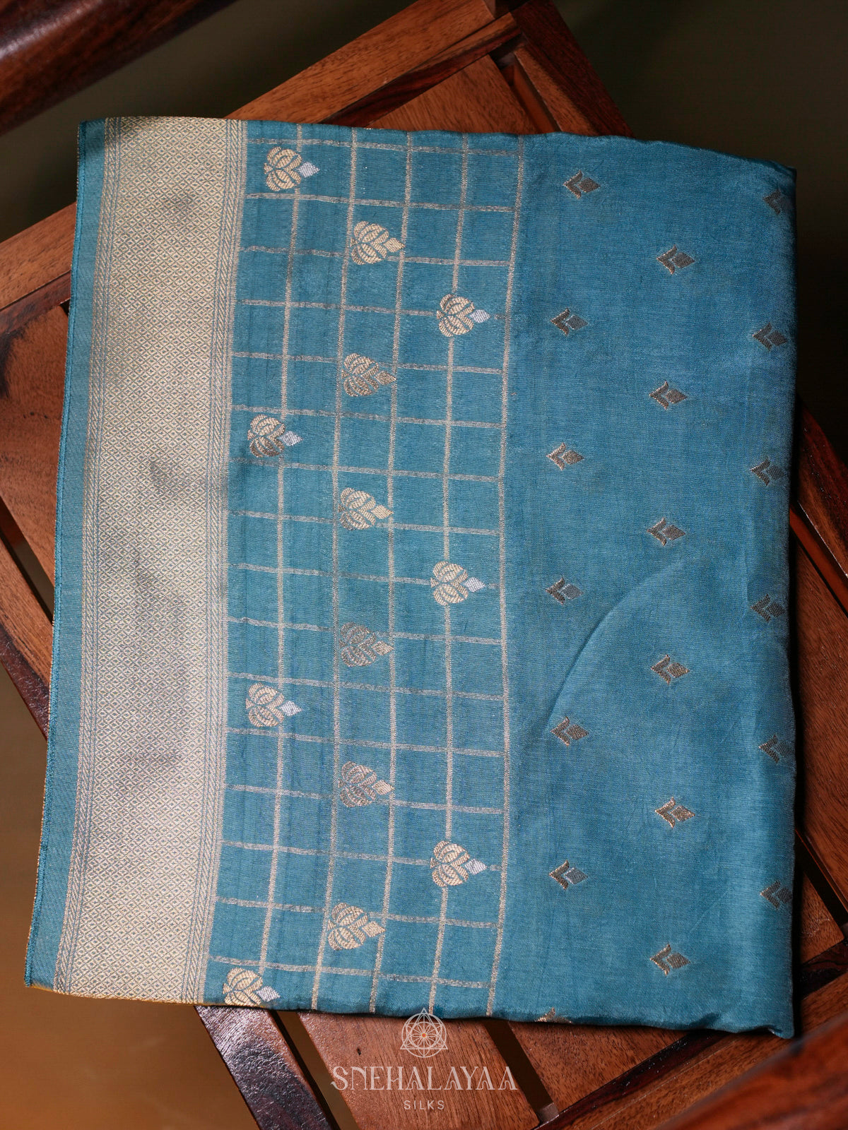 Blue Banaras Silk Saree