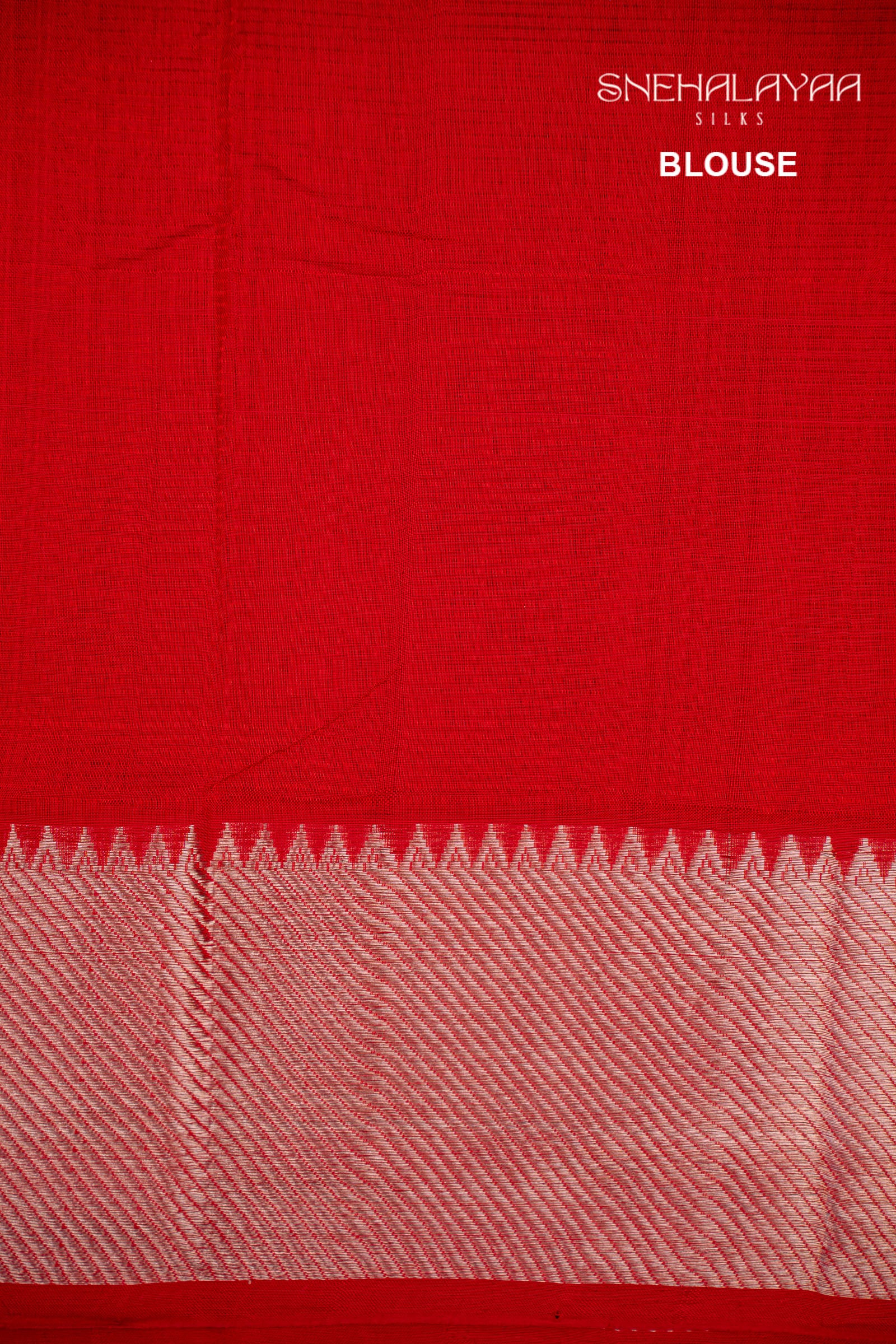 Candy Red Mangalgiri Silk Saree