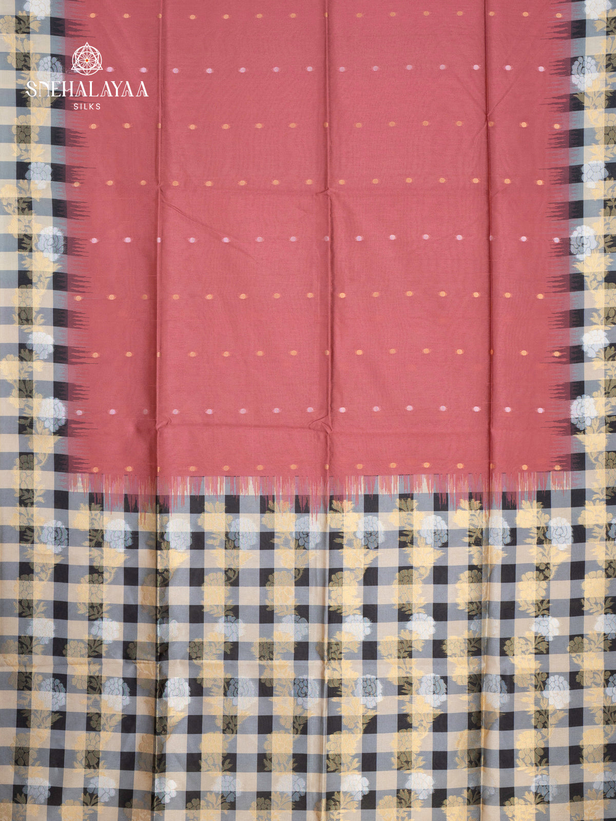 Dusty Mauve Jute Saree