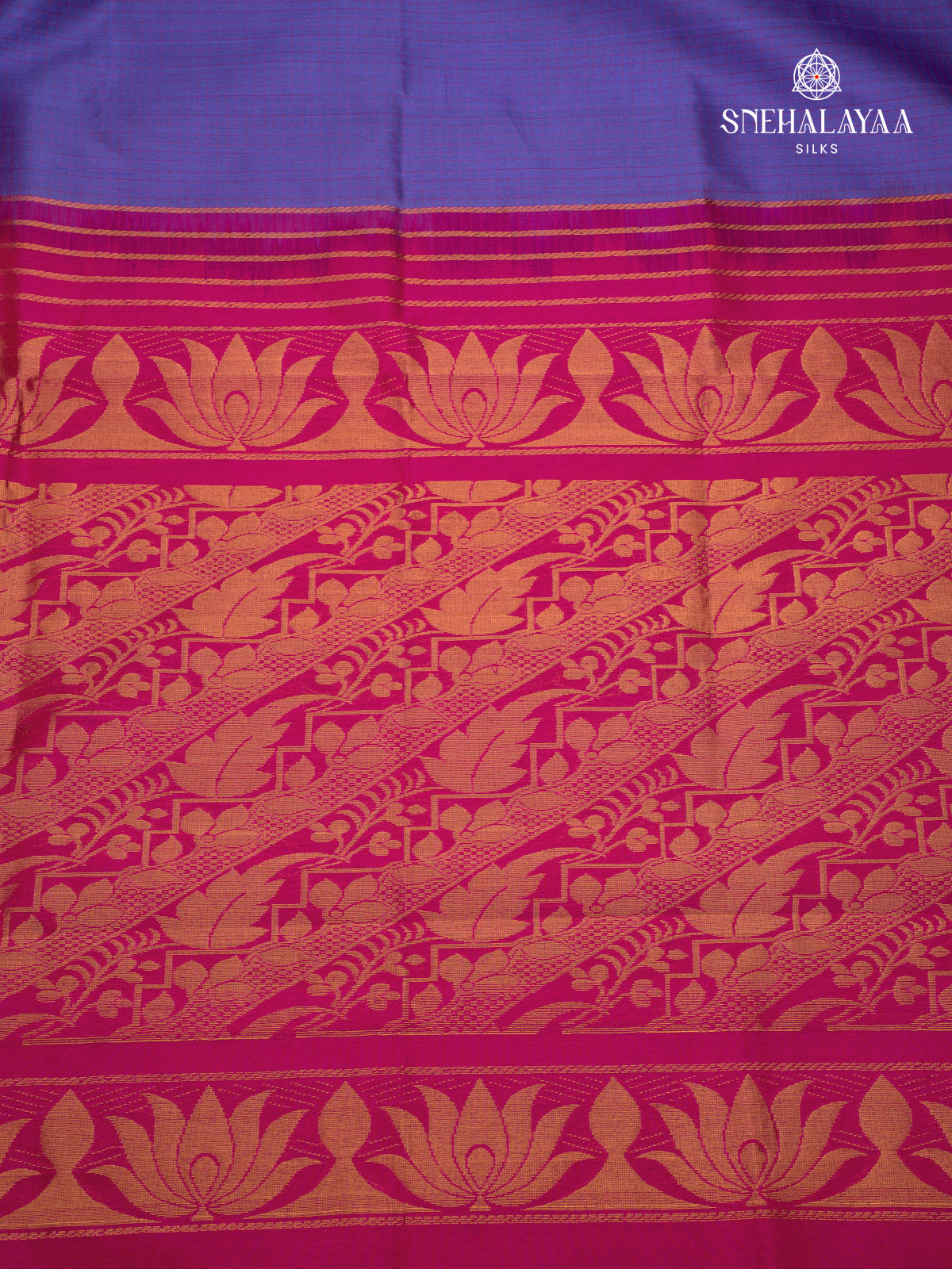 Purple Kanchi Silk Cotton Saree