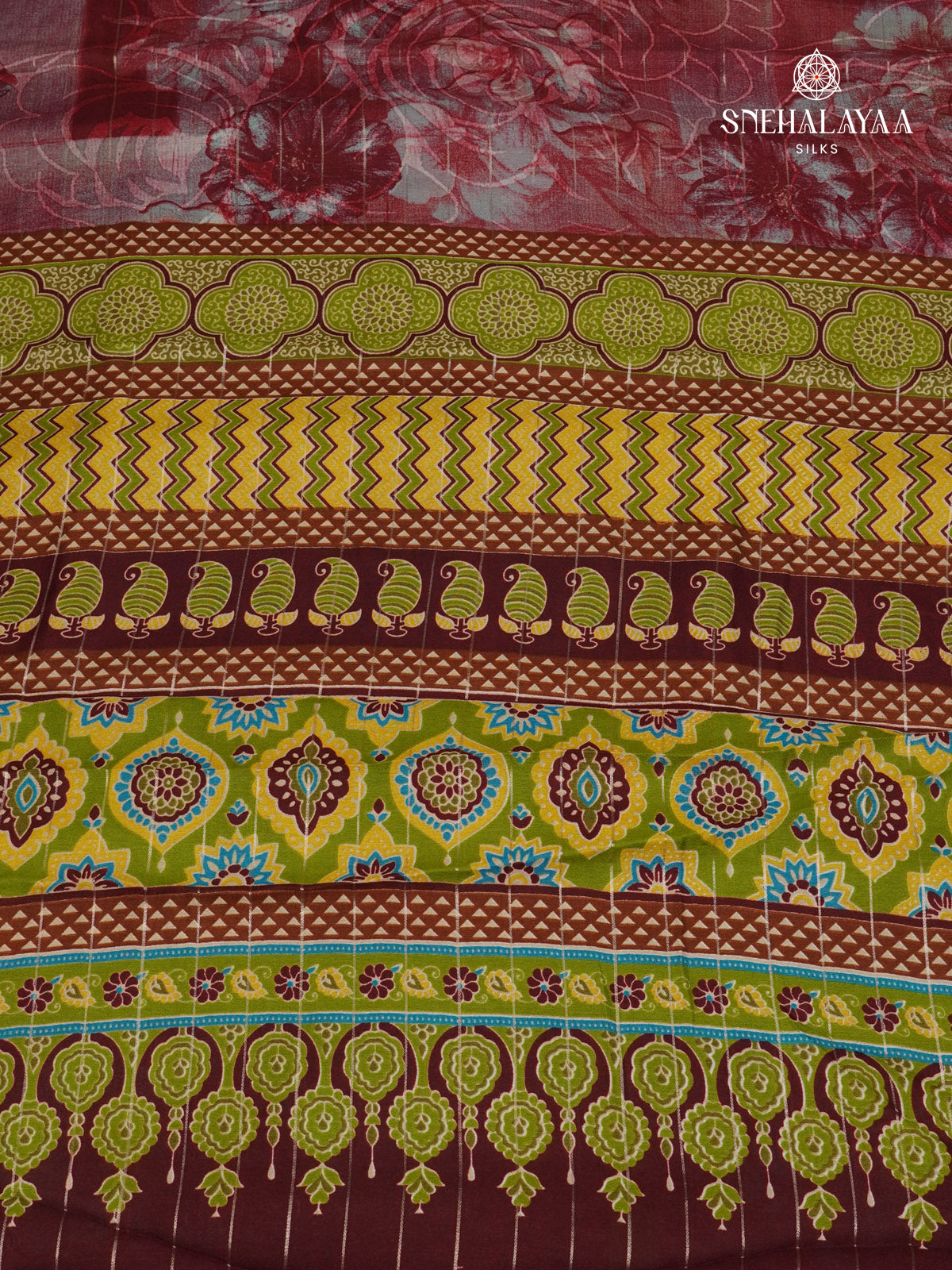 Wine Red Dola Silk Saree