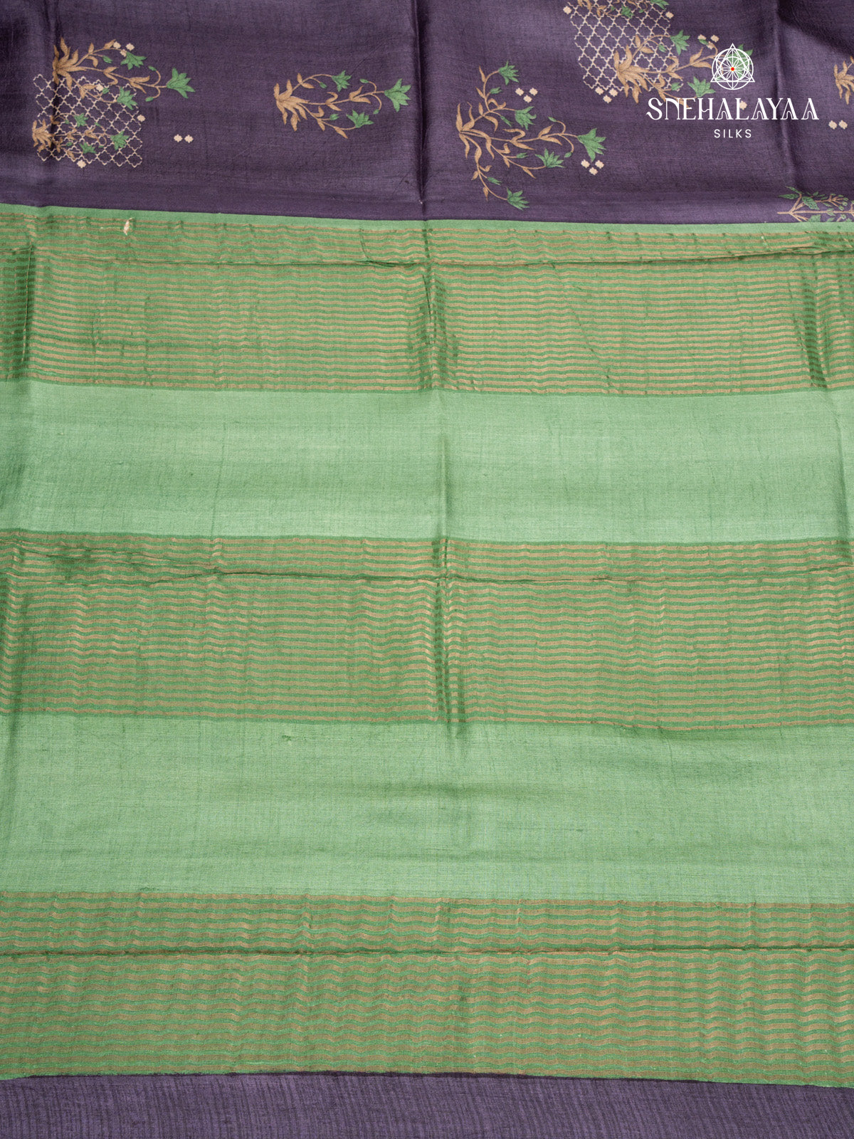 Purple Tussar Saree