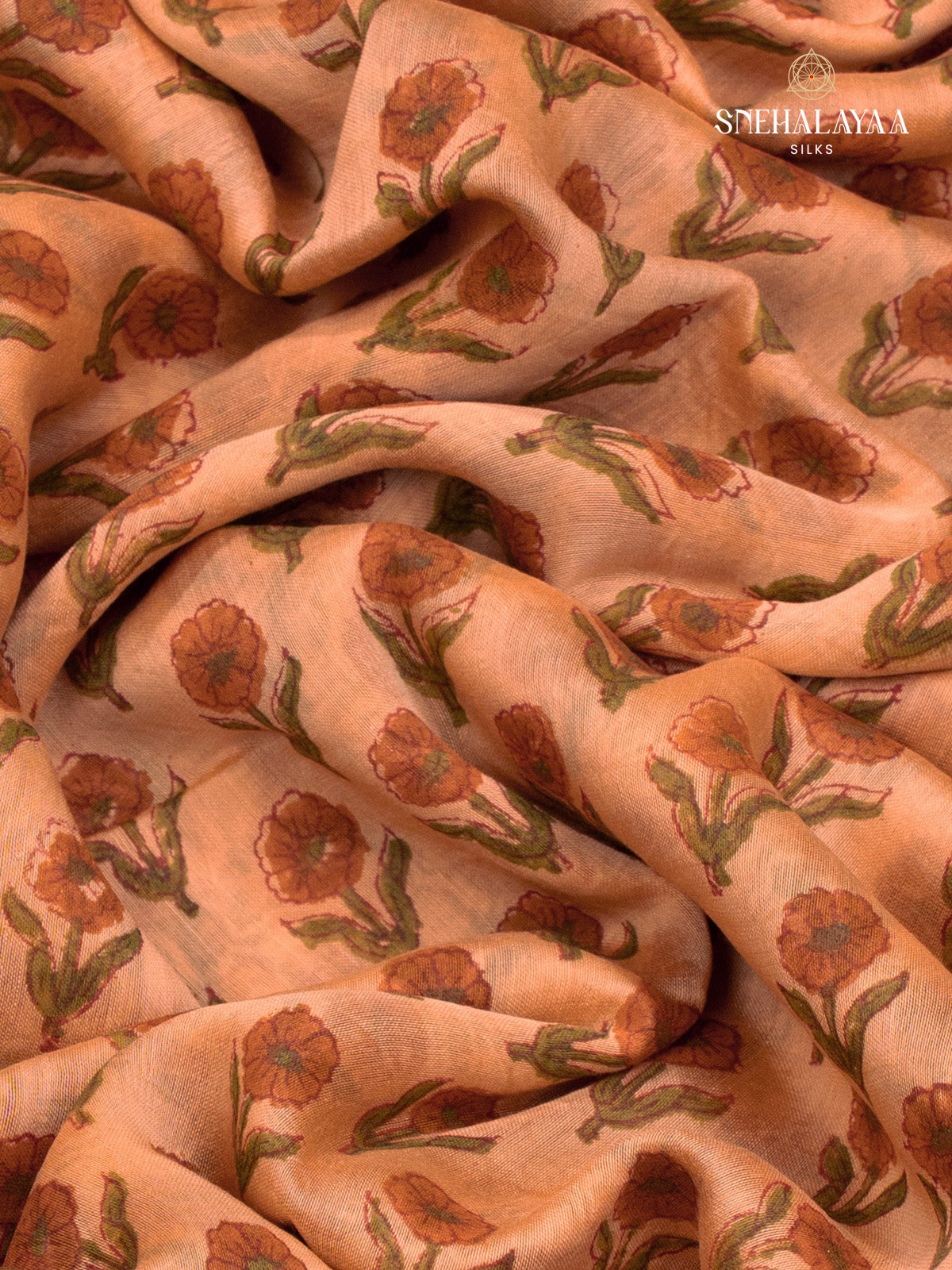 Orange Chanderi Saree