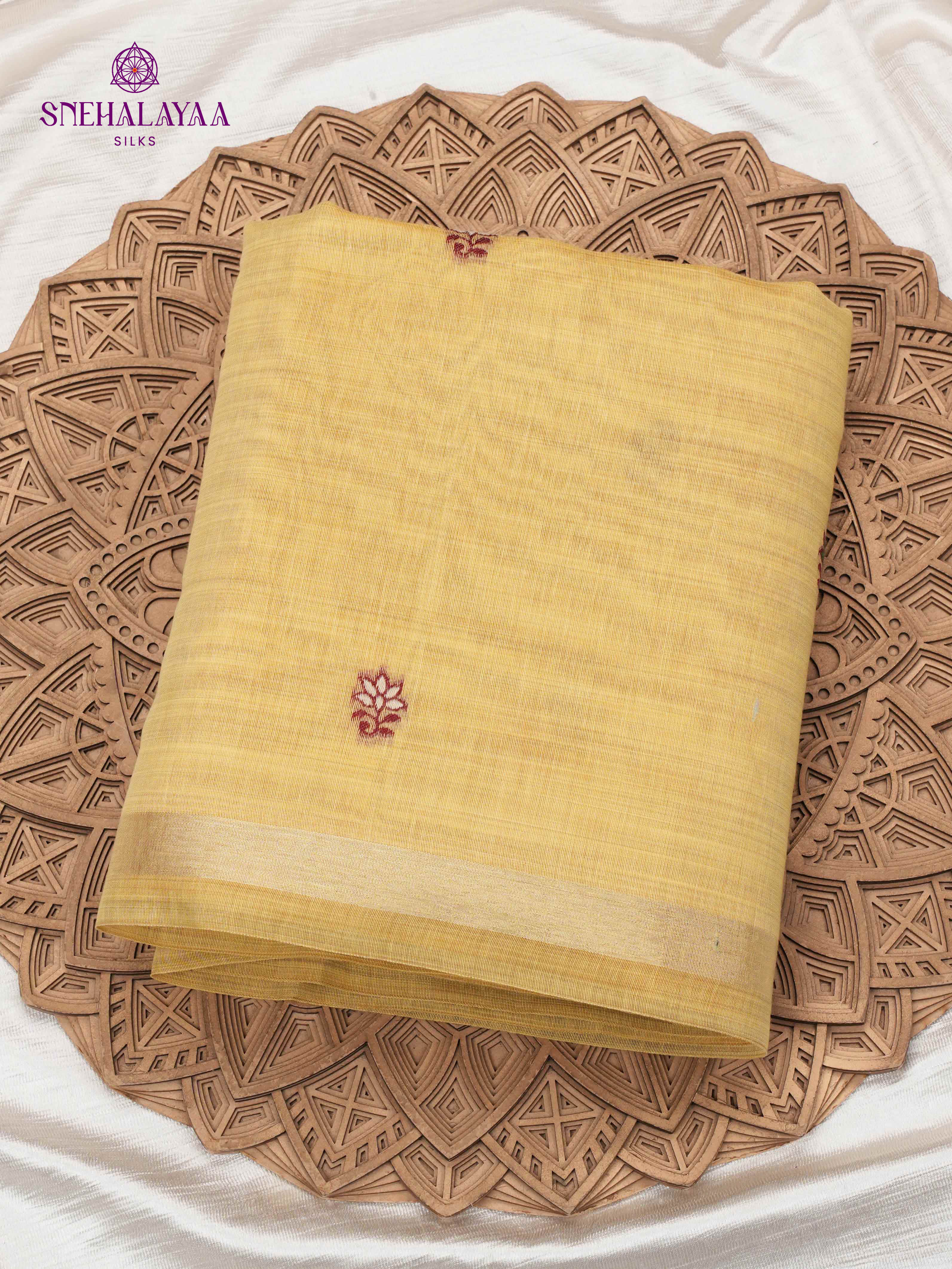 Yellow Munga Cotton Saree