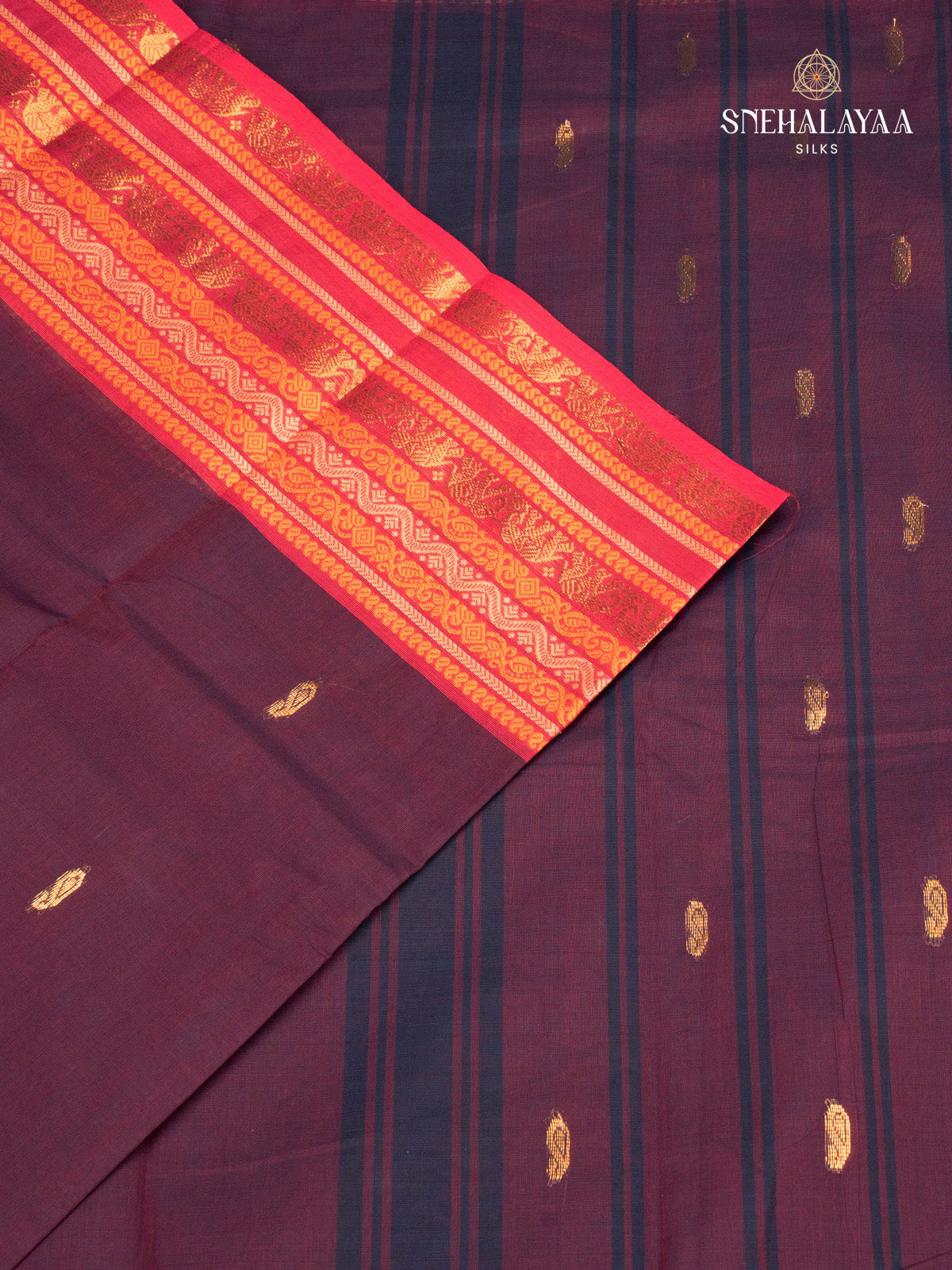 Violet Chettinad Cotton Saree