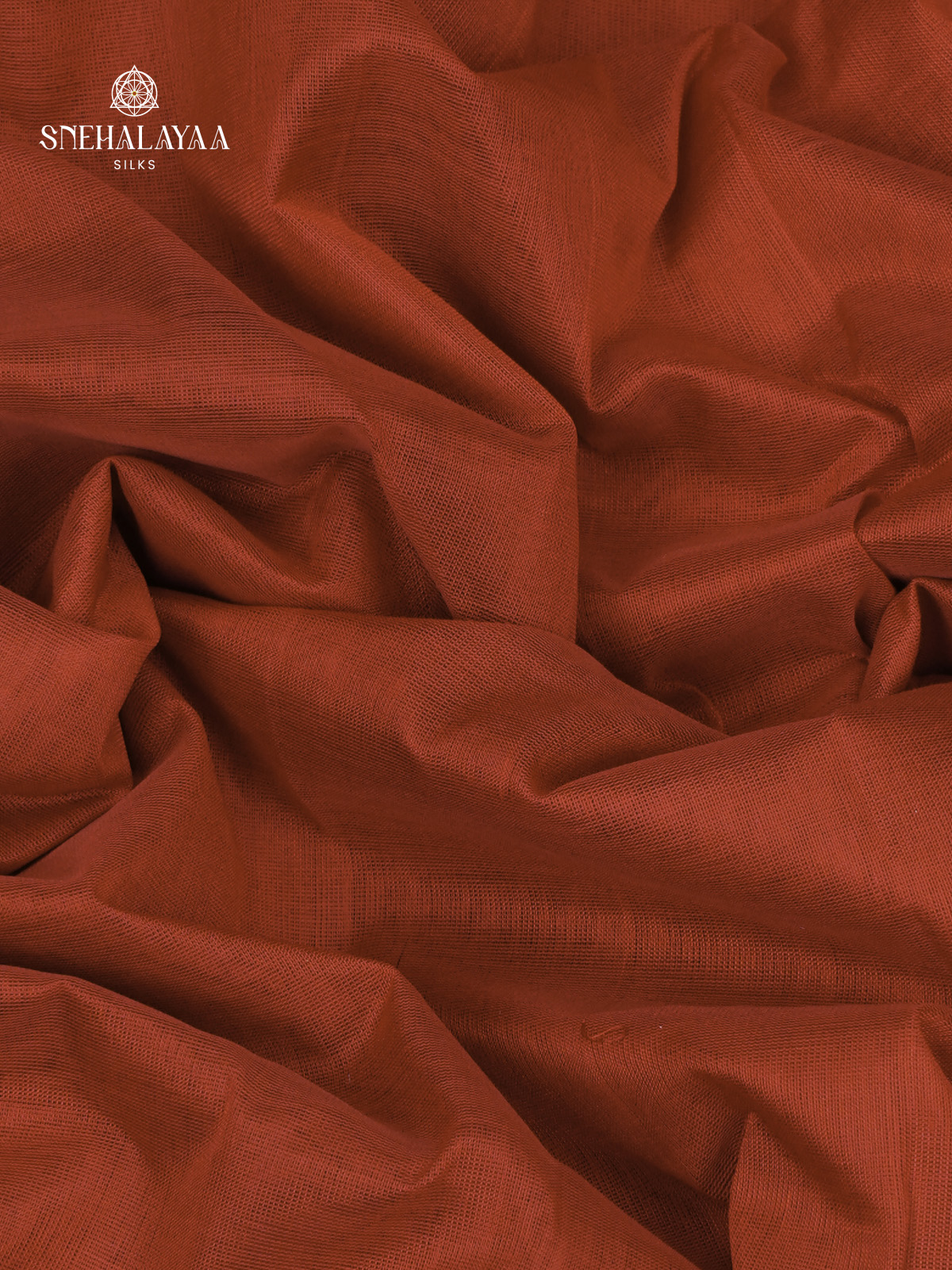 Rust Brown Kuppadam Silk Cotton Saree with Green Elephant Zari Border