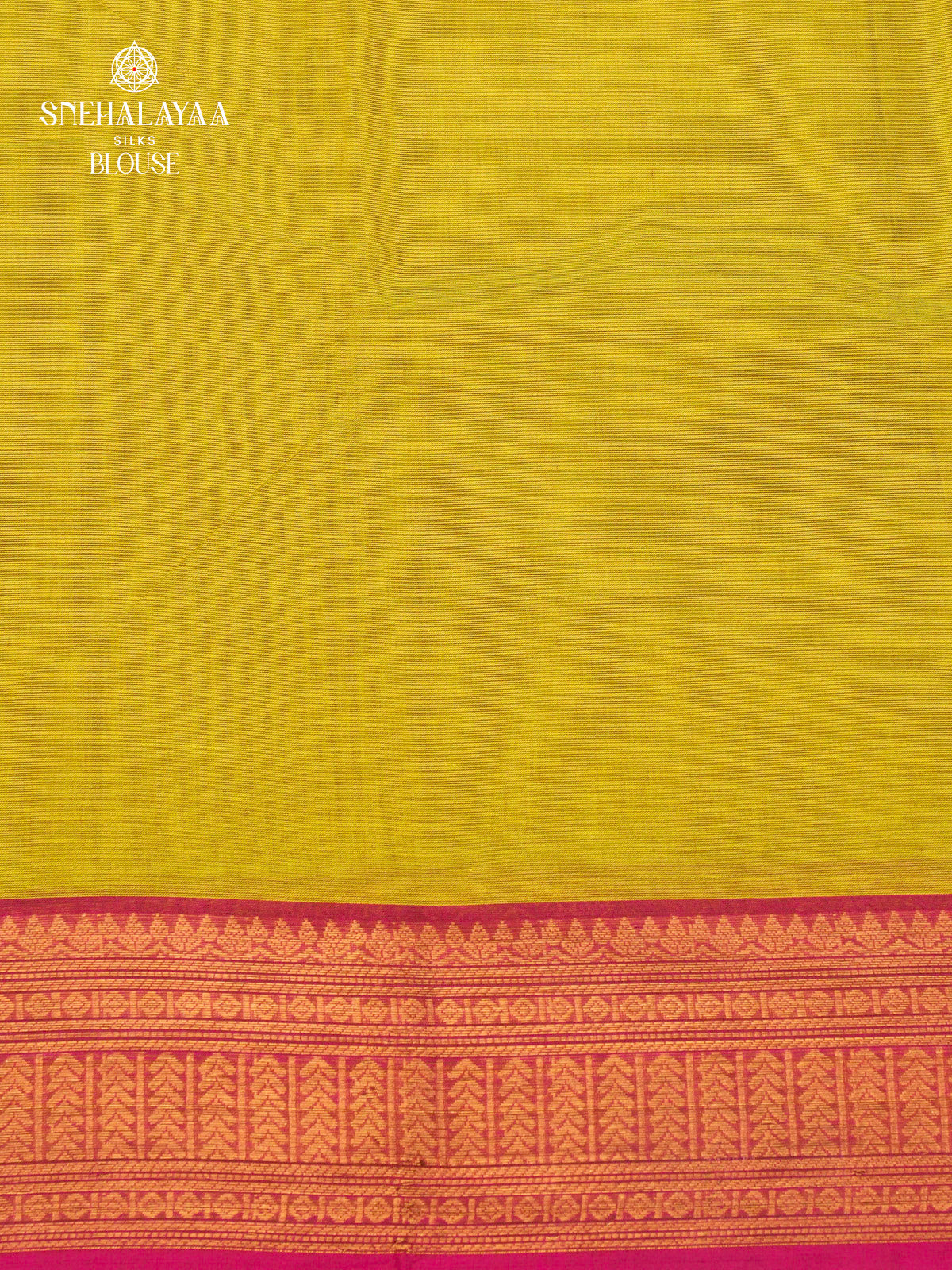 Citron Yellow Chettinad Cotton Saree