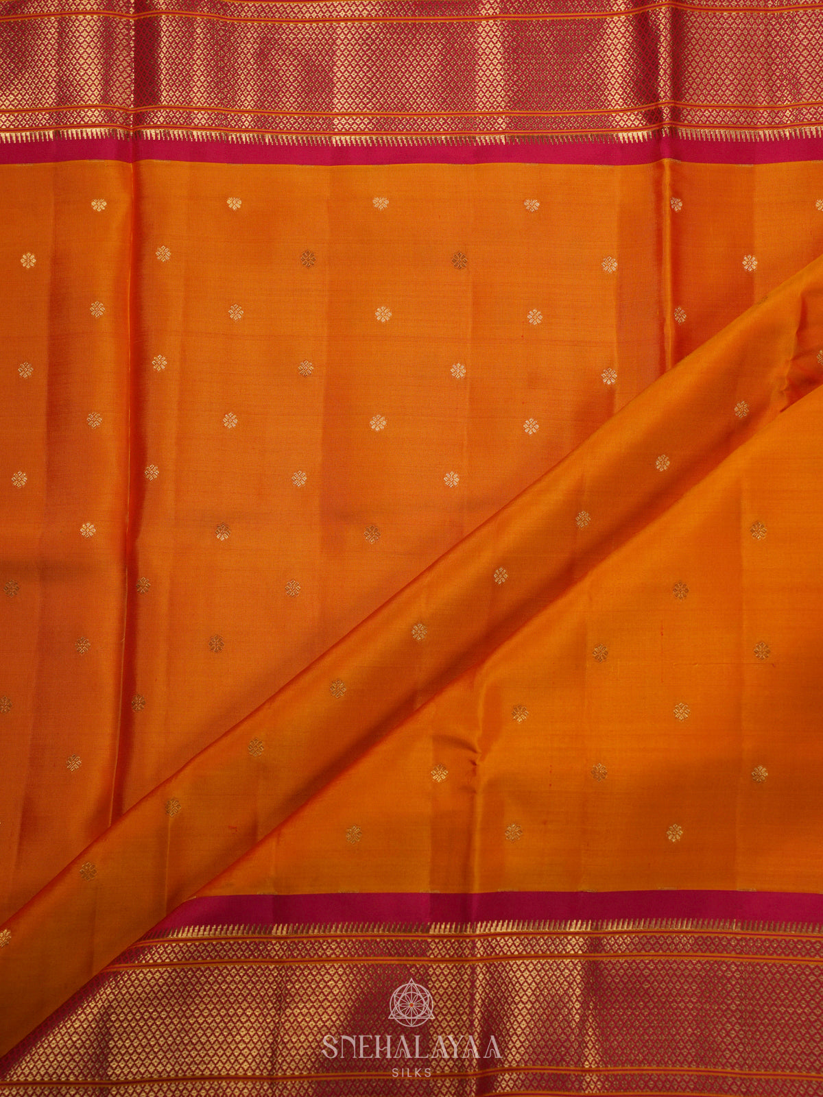Orange Kanjivaram Silk Saree
