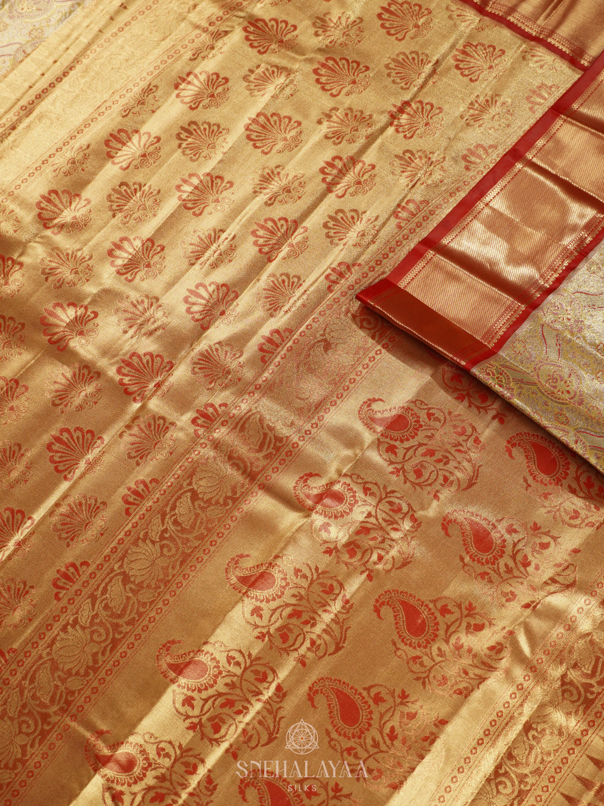 Golden Art Silk Saree