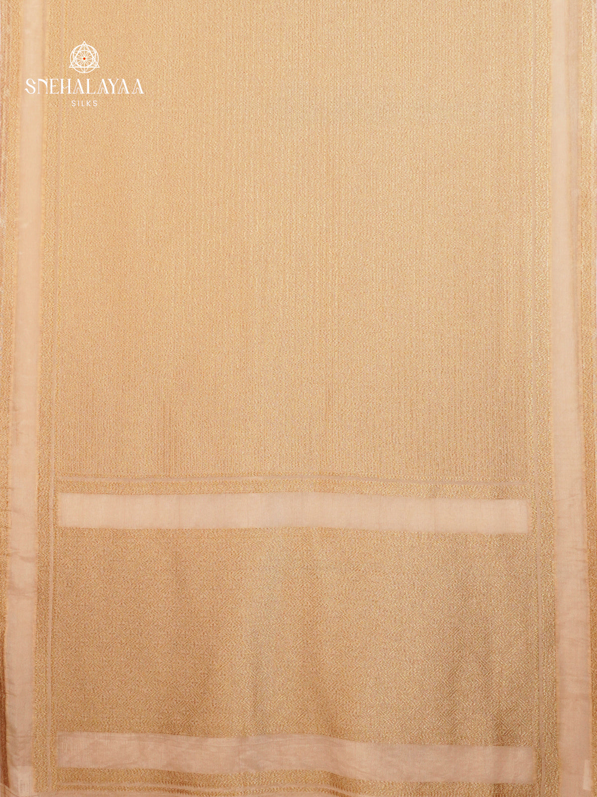 Cream Banaras Crepe Silk Saree