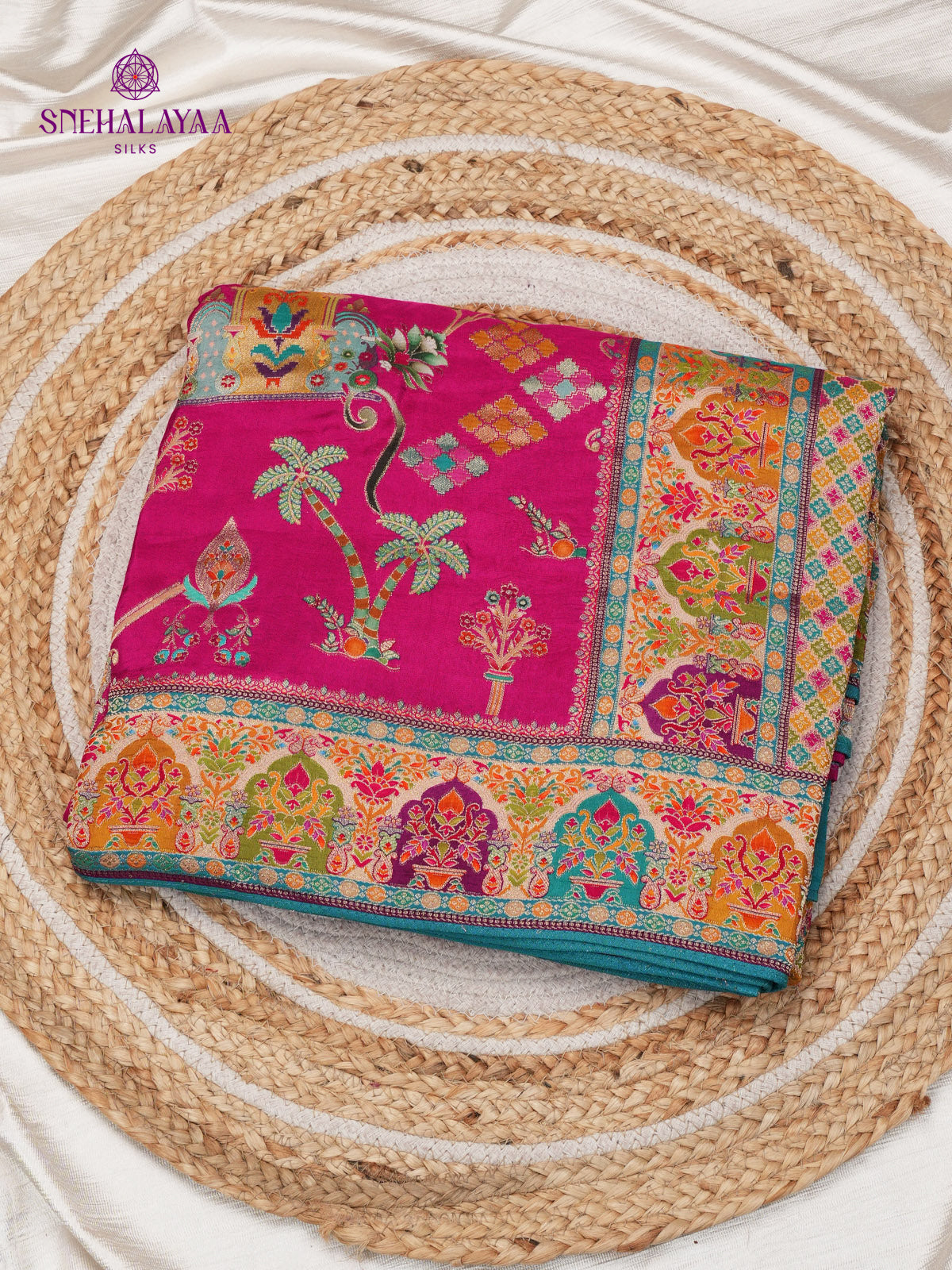 Pink Banaras Silk Saree