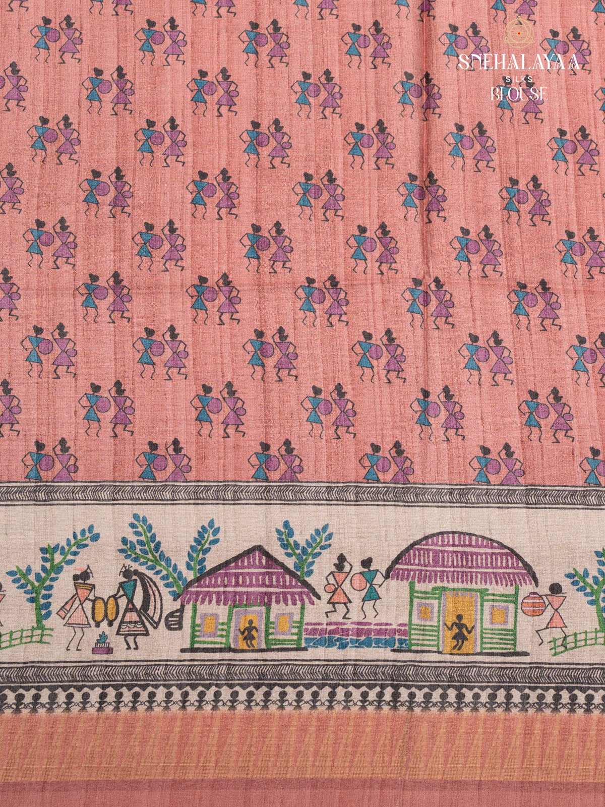 Rust Rose Dola Saree