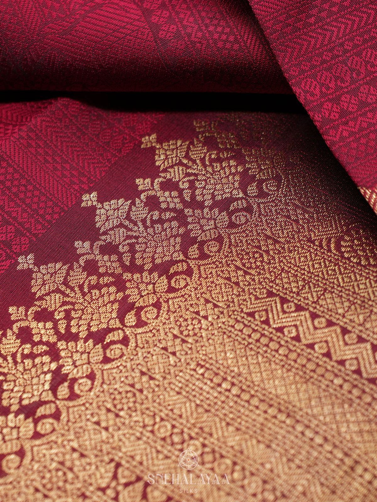 Maroon Kanjivaram Silk Saree