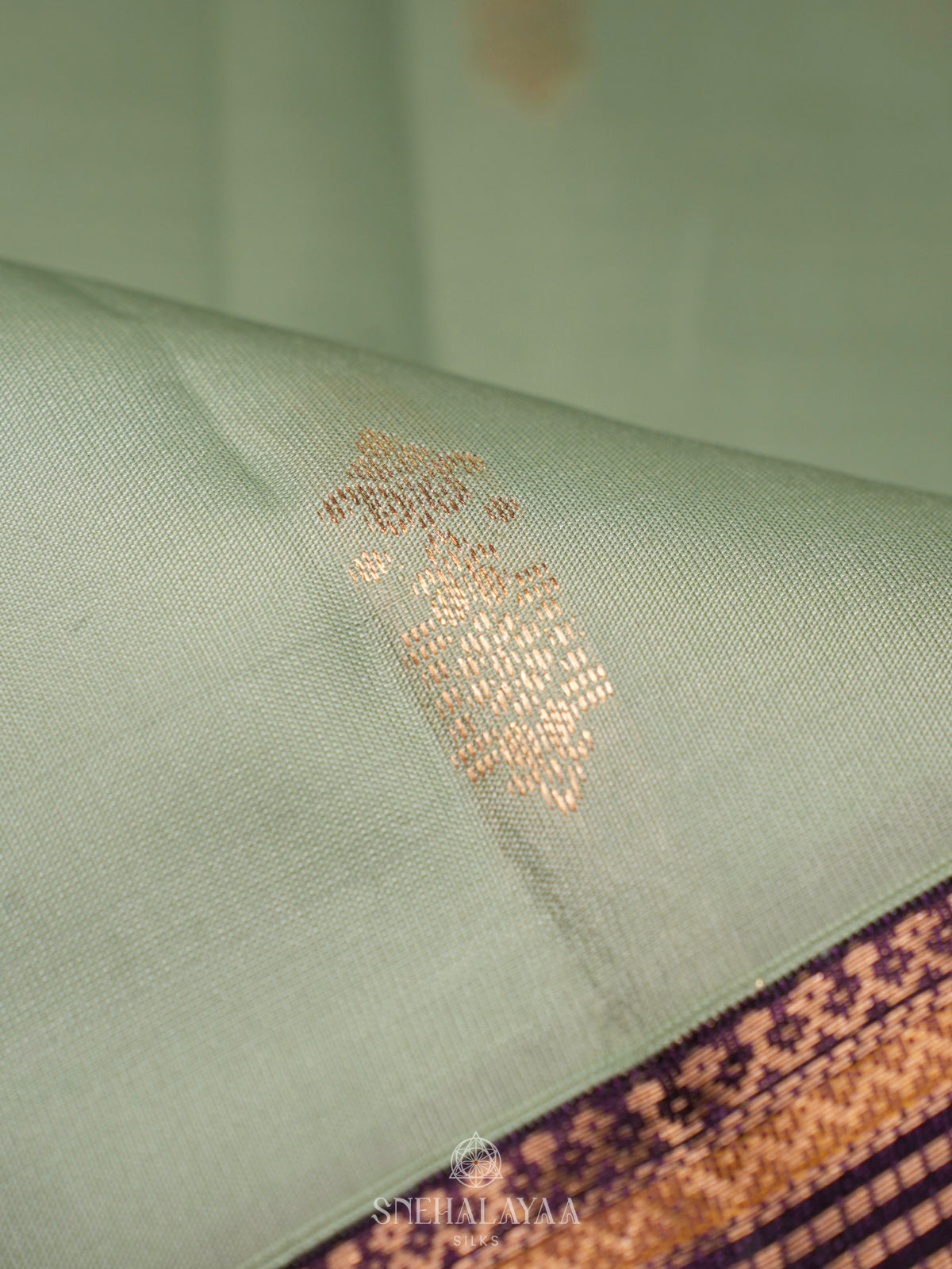 Pista Green Kanjivaram Silk Saree