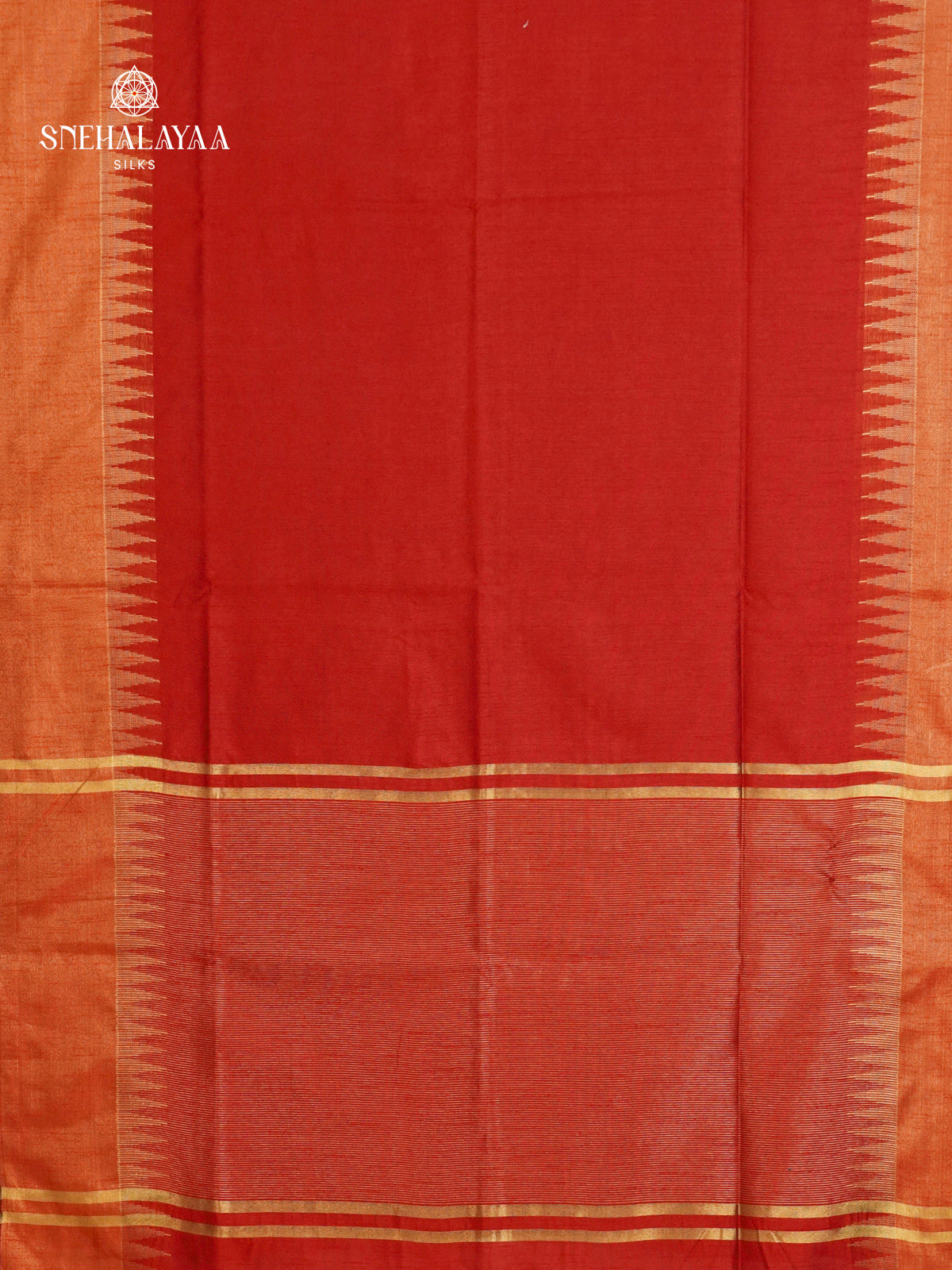 Red Dupion Silk Saree