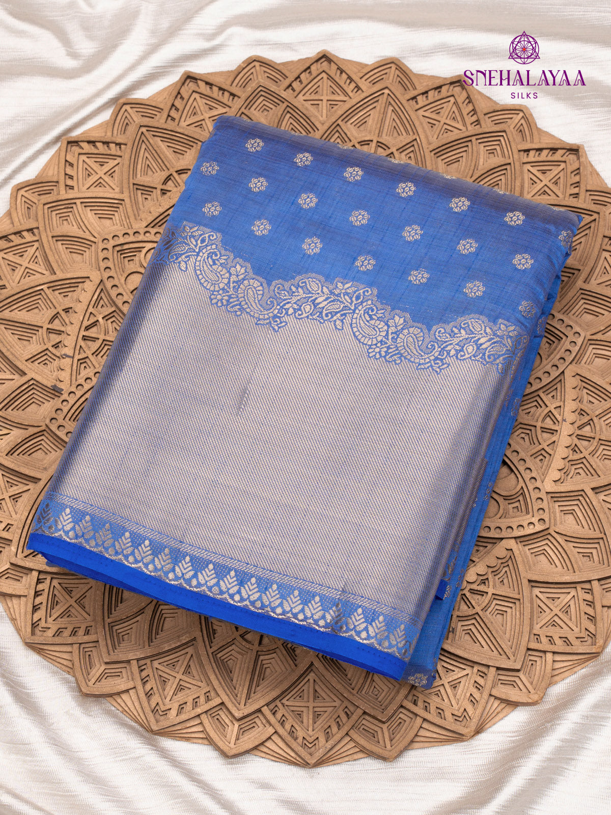 Blue Raw Silk Saree