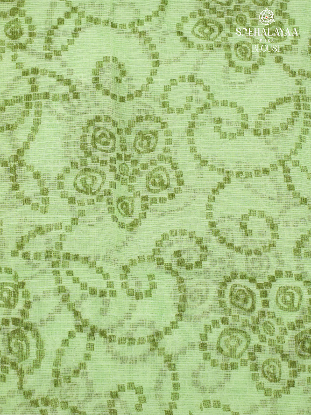 Mint Green Kota Embroidery Saree