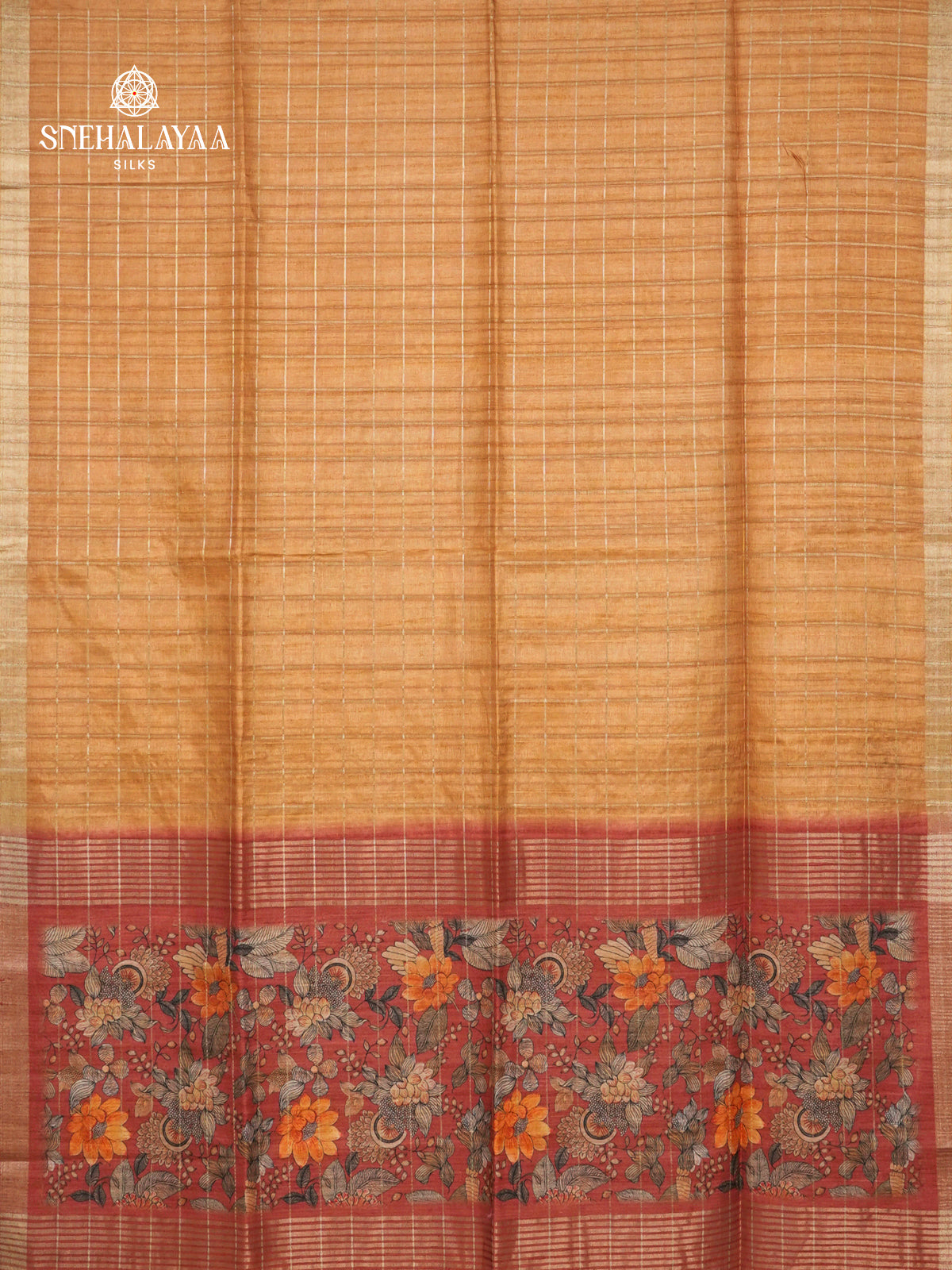 Mustard Tussar Saree