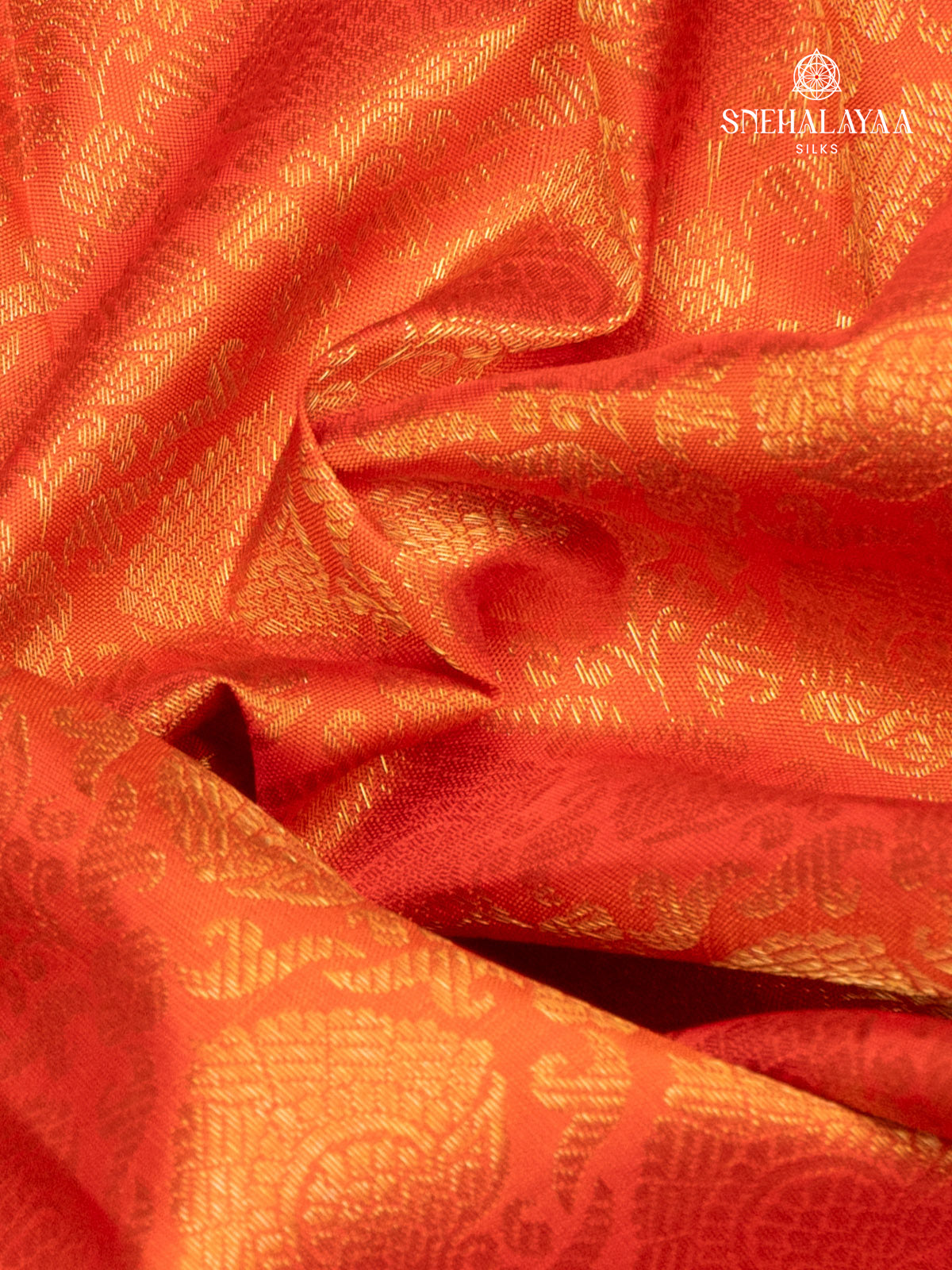 Orange Kanjivaram Silk Saree