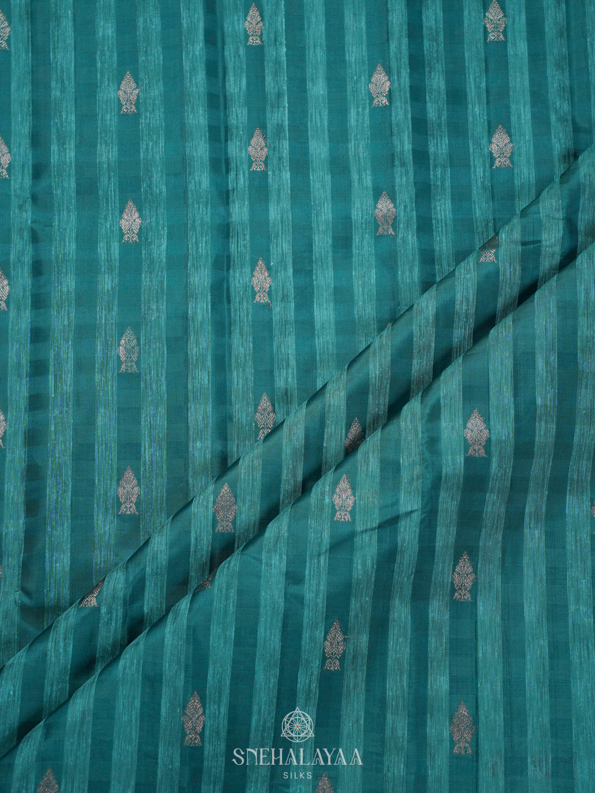 Blue Kanchi Linen Silk Saree