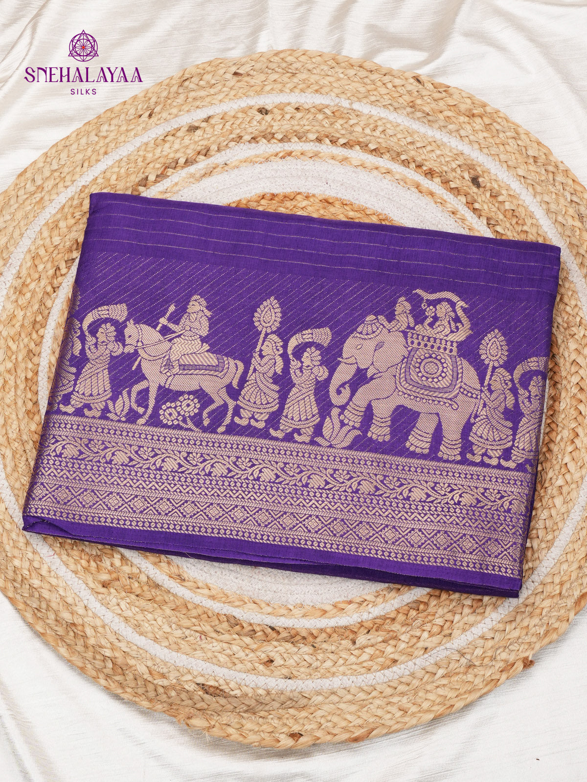 Royal Blue Dola Silk Saree