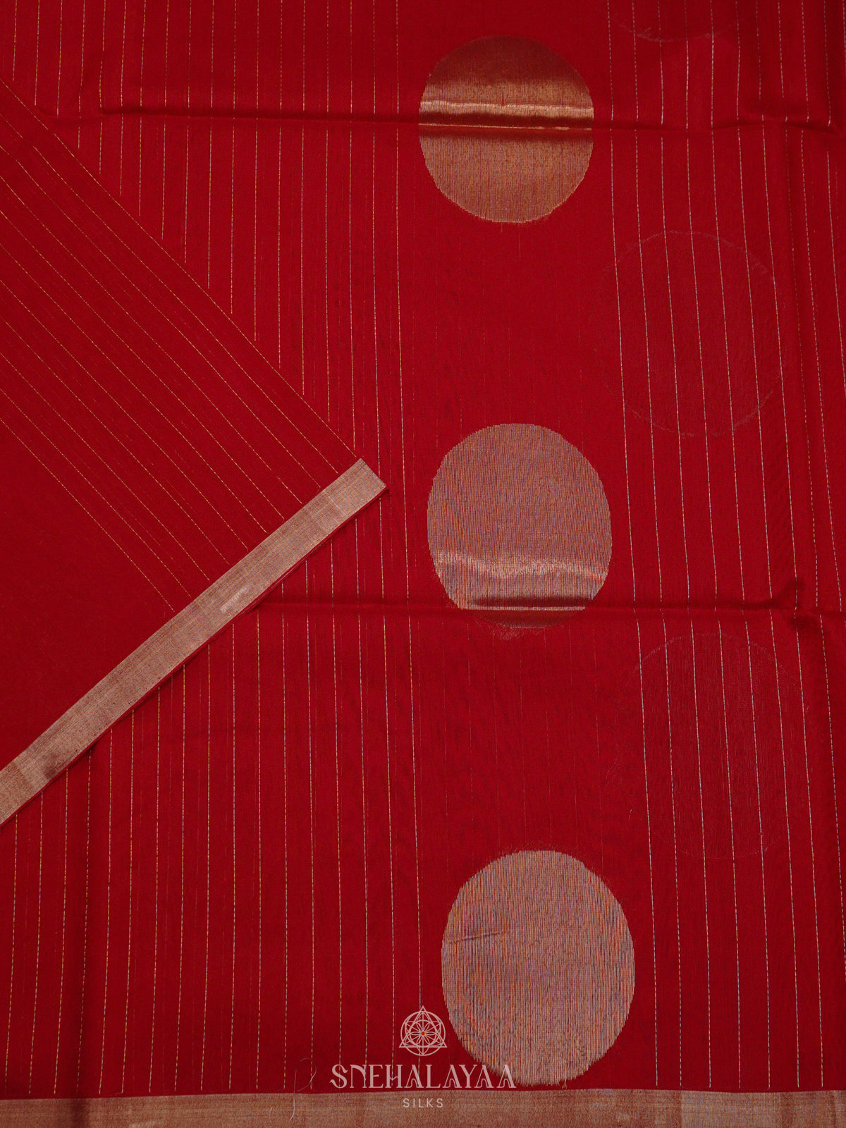 Red Kora Silk Cotton Saree