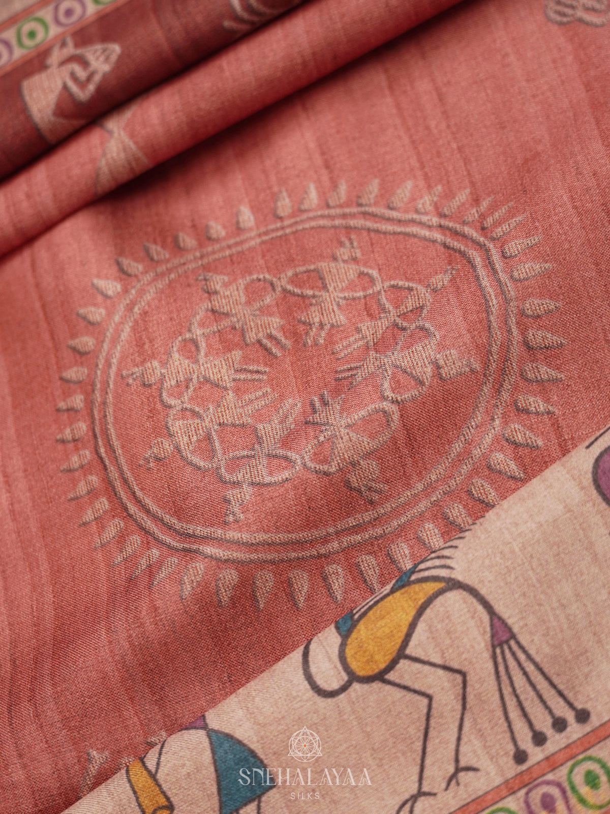 Brown Dola Silk Saree