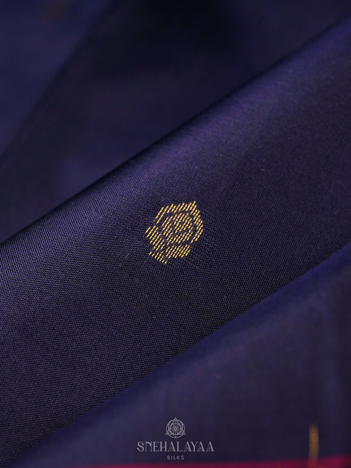 Navy Blue Kanjivaram Silk Saree