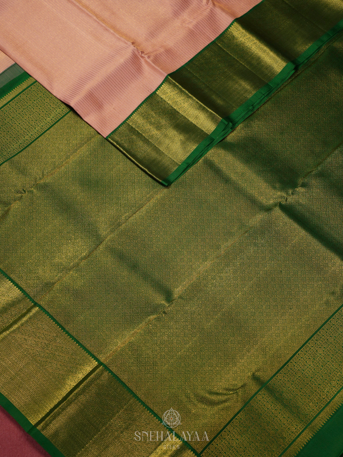 Peach Kanjivaram Silk Saree