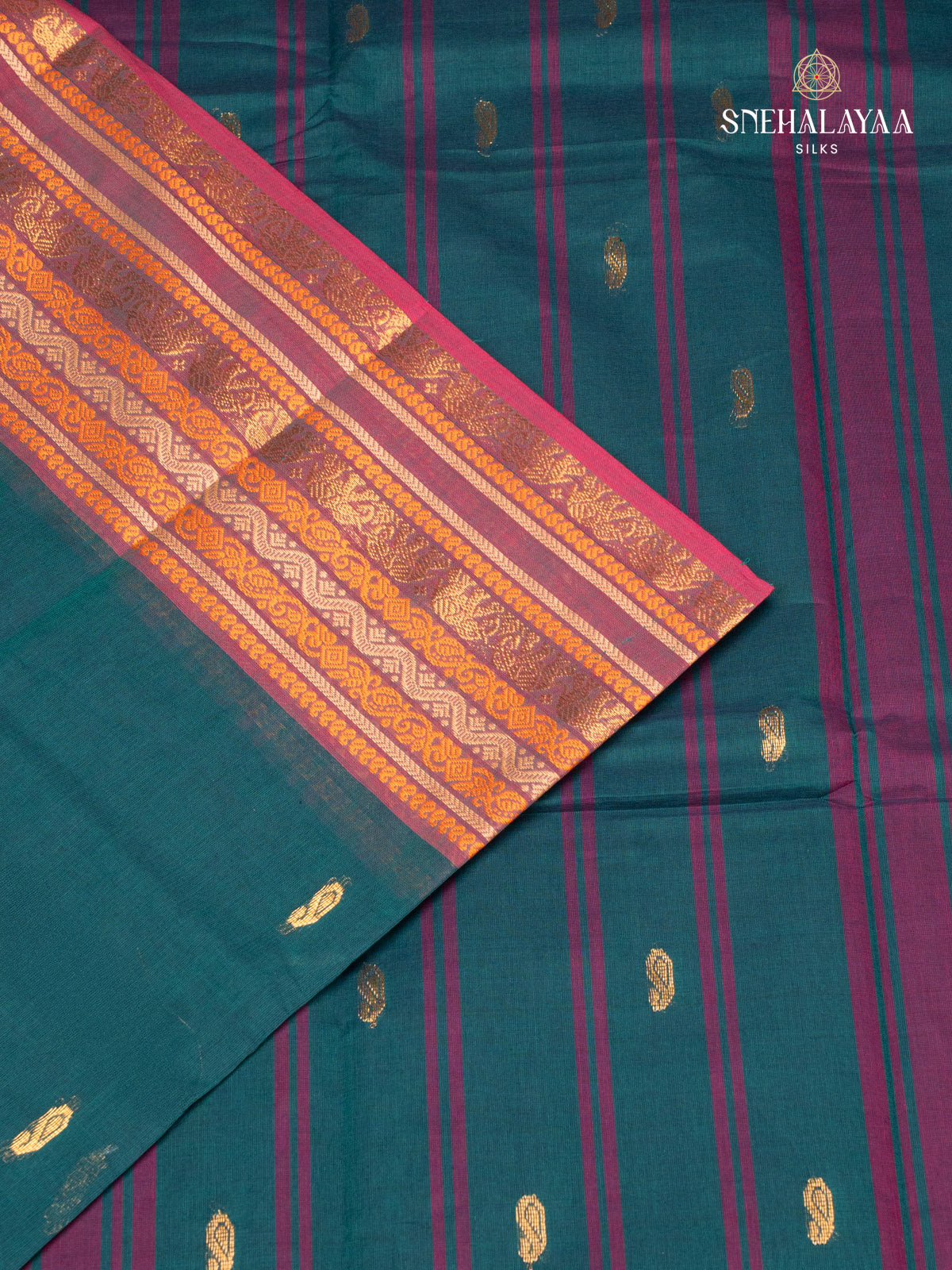 Light Blue Chettinad Cotton Saree