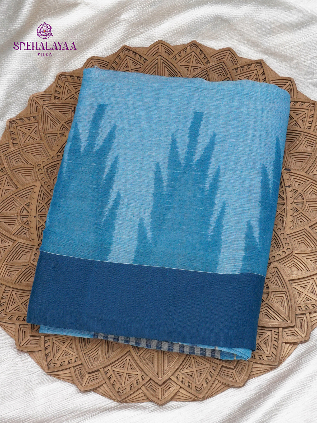 Blue Sambalpuri Cotton Saree