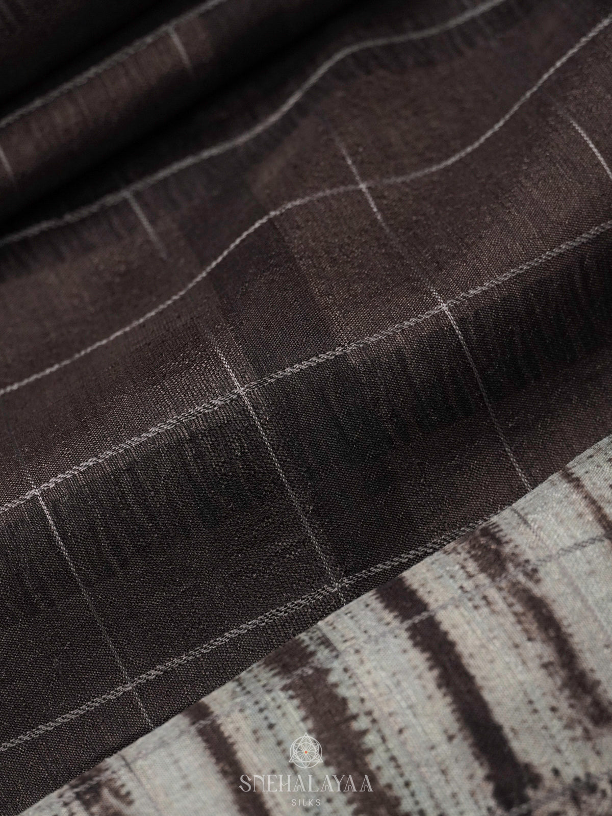 Black Tussar Saree