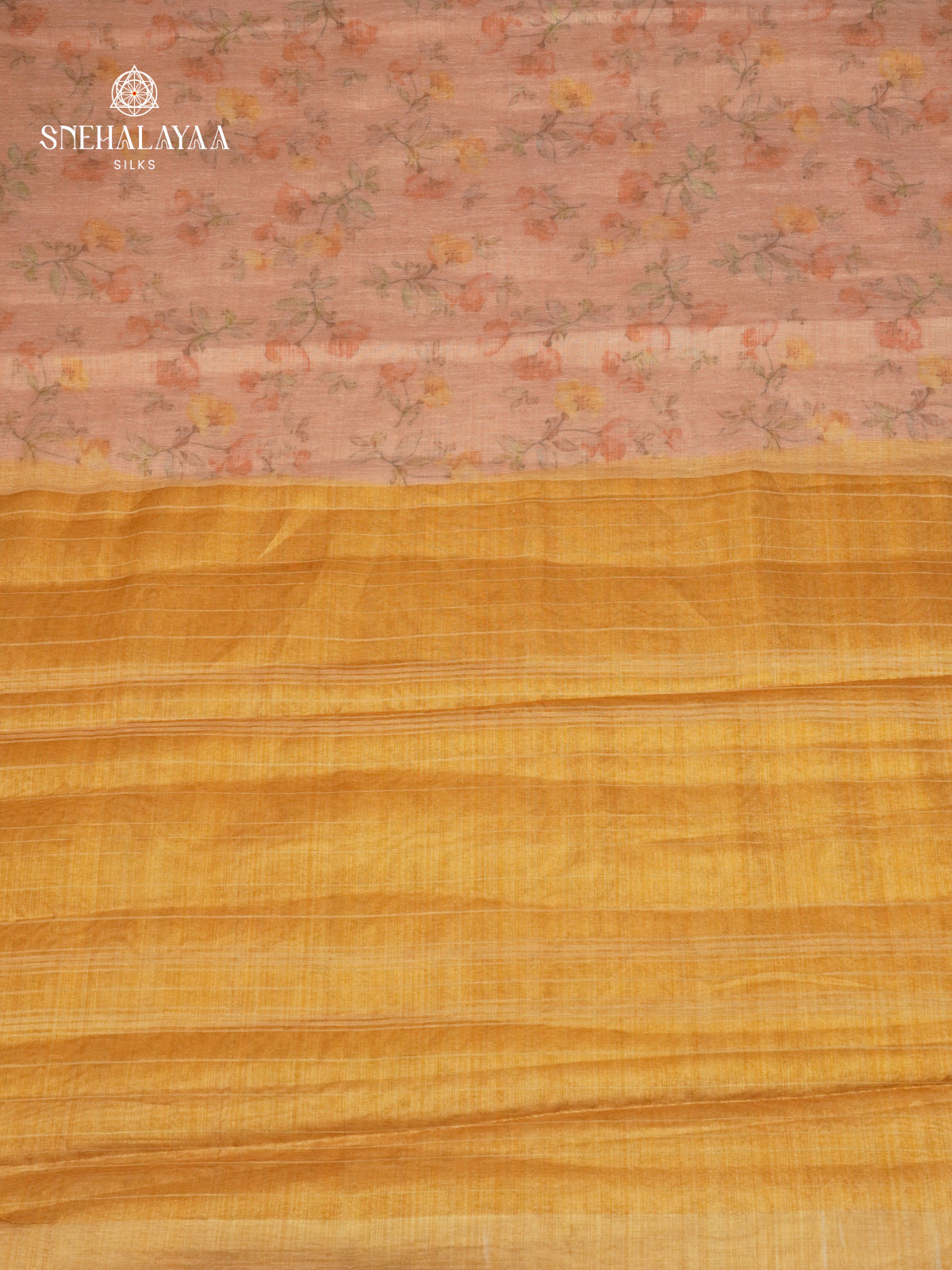 Peach Linen Tissue Saree