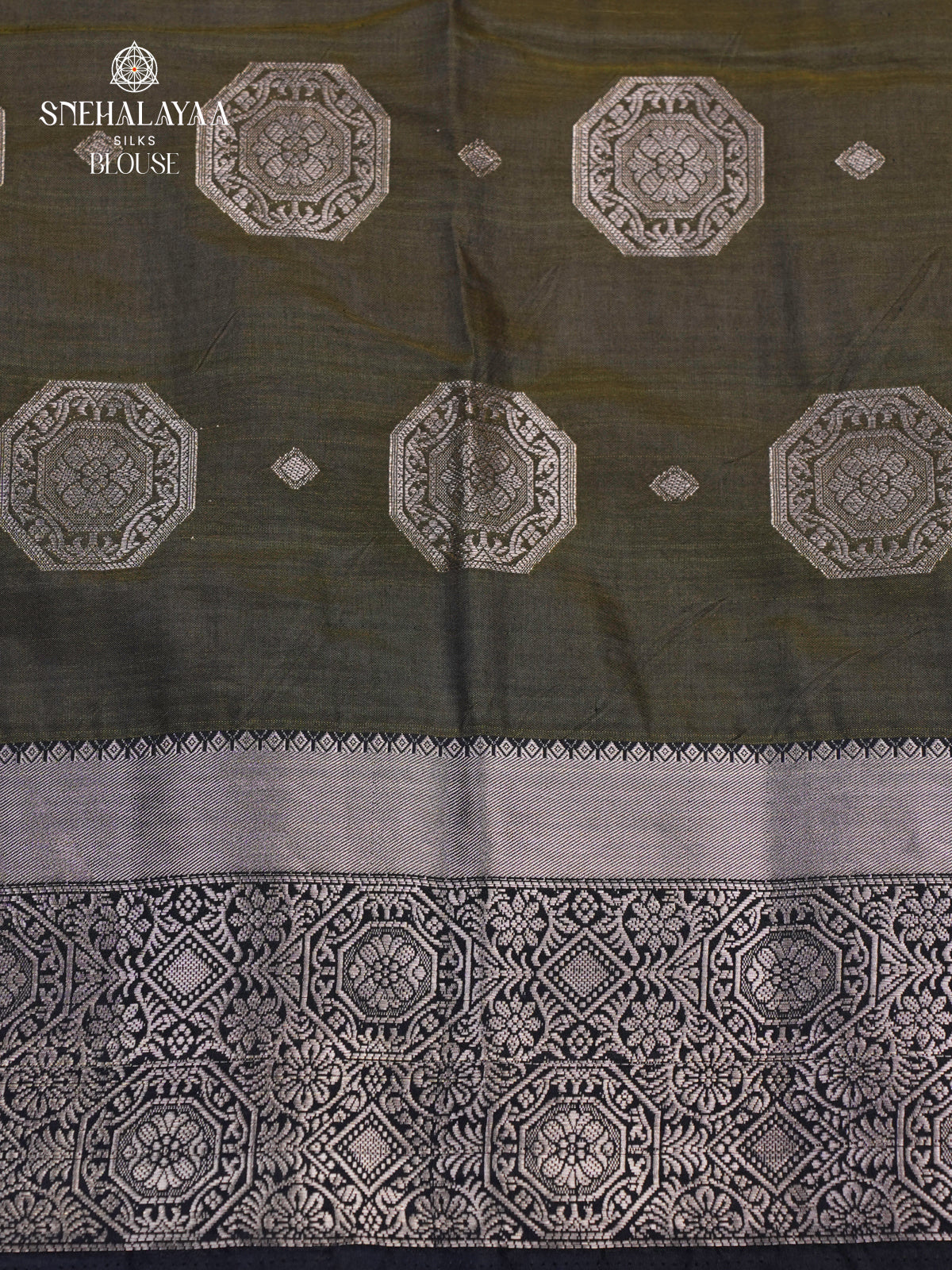 Teal Blue Raw Silk Saree