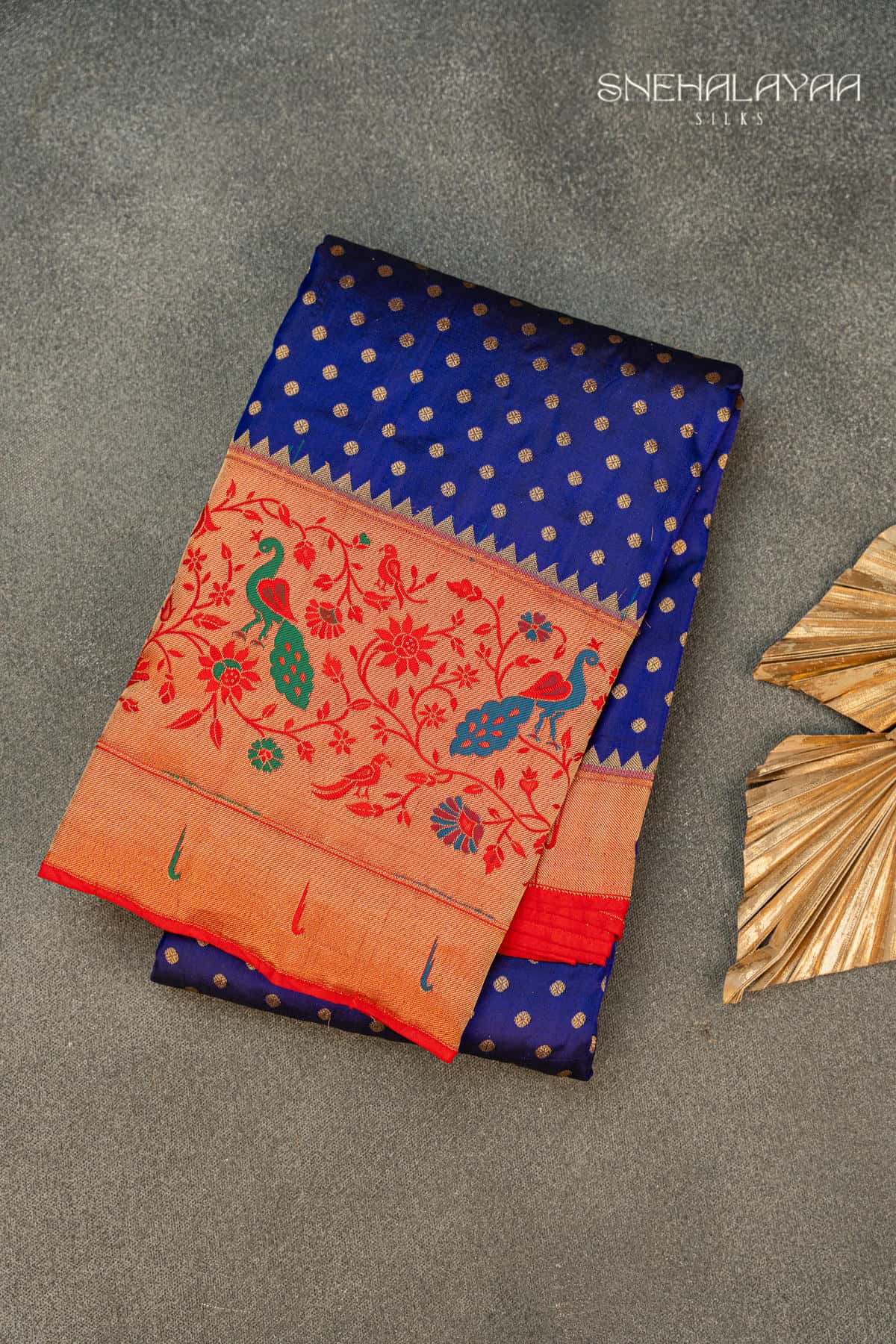 Royal Blue Paithani Silk Saree