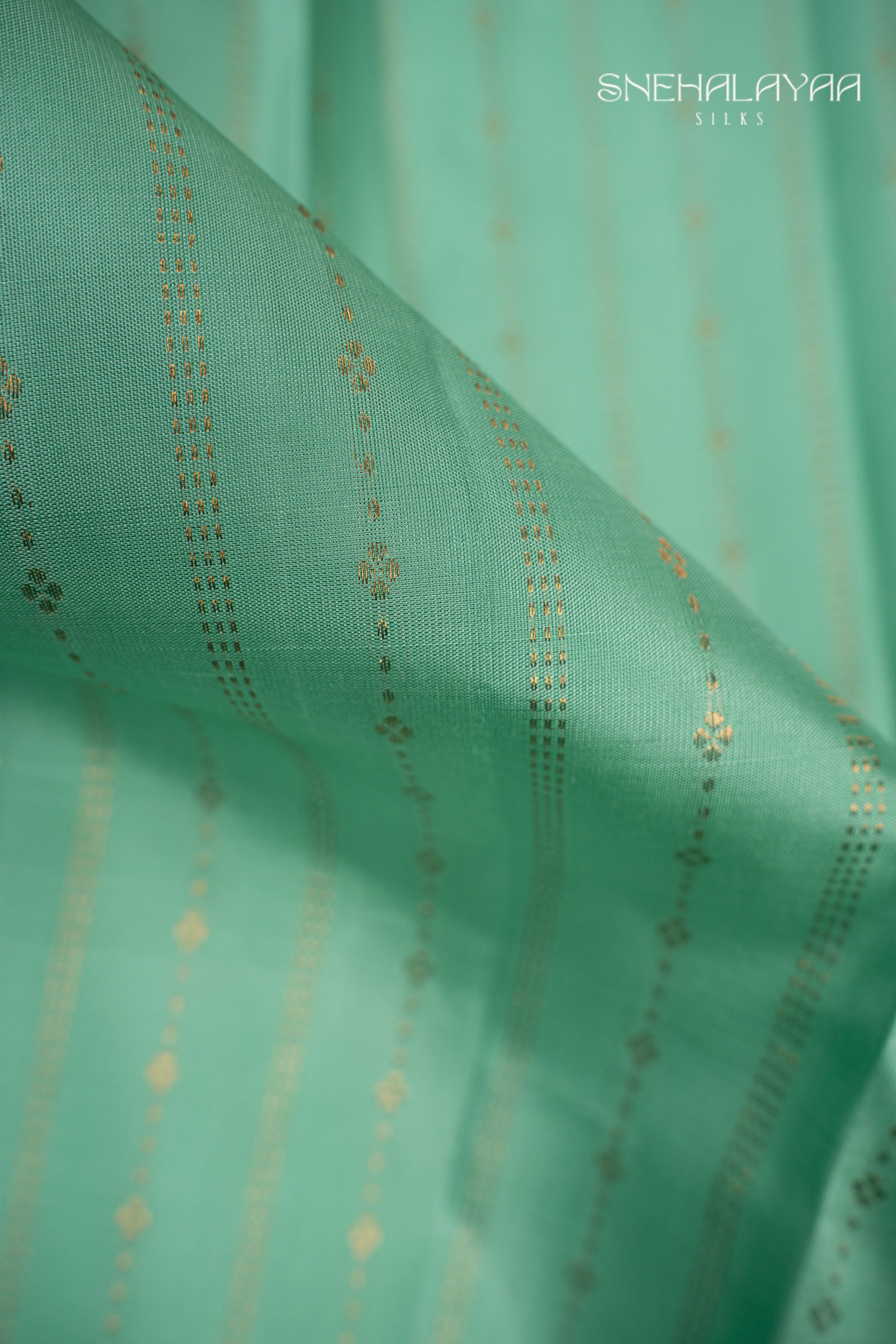 Seafoam Green Silk Saree