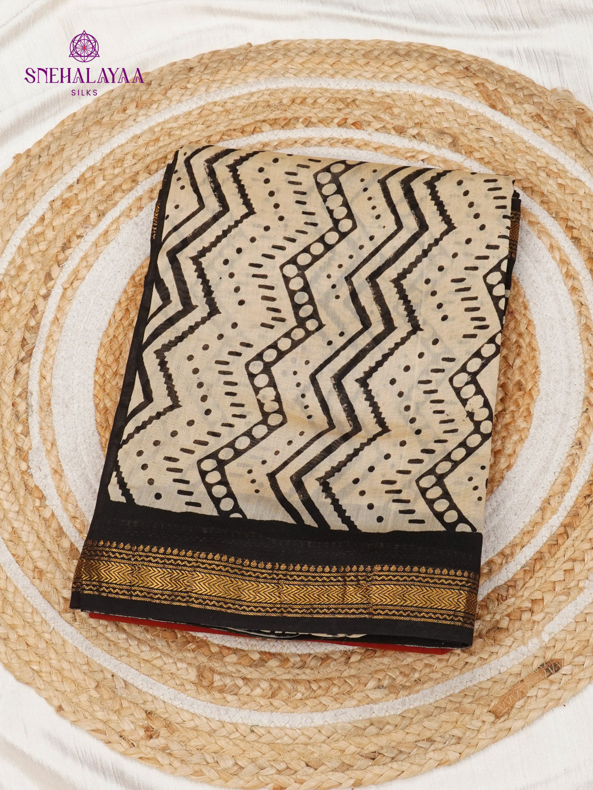 Rust Orange Chanderi Saree