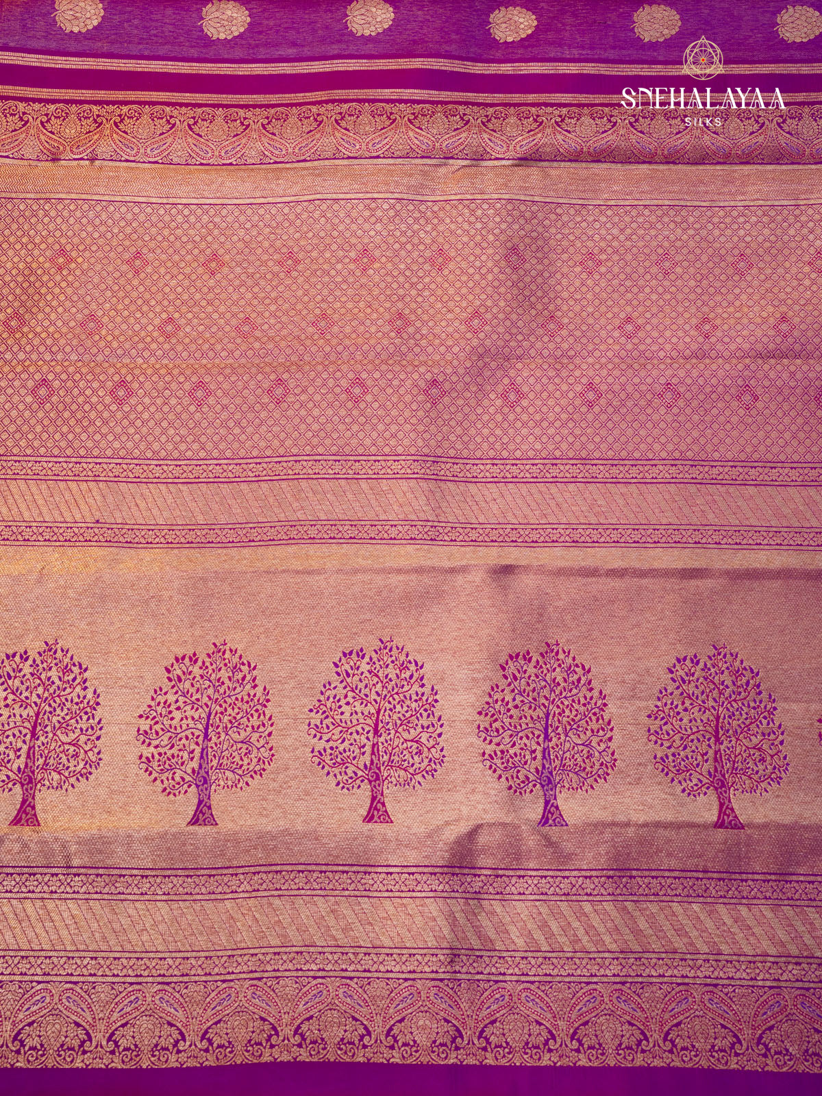 Violet Kanjivaram Tissue Silk Saree