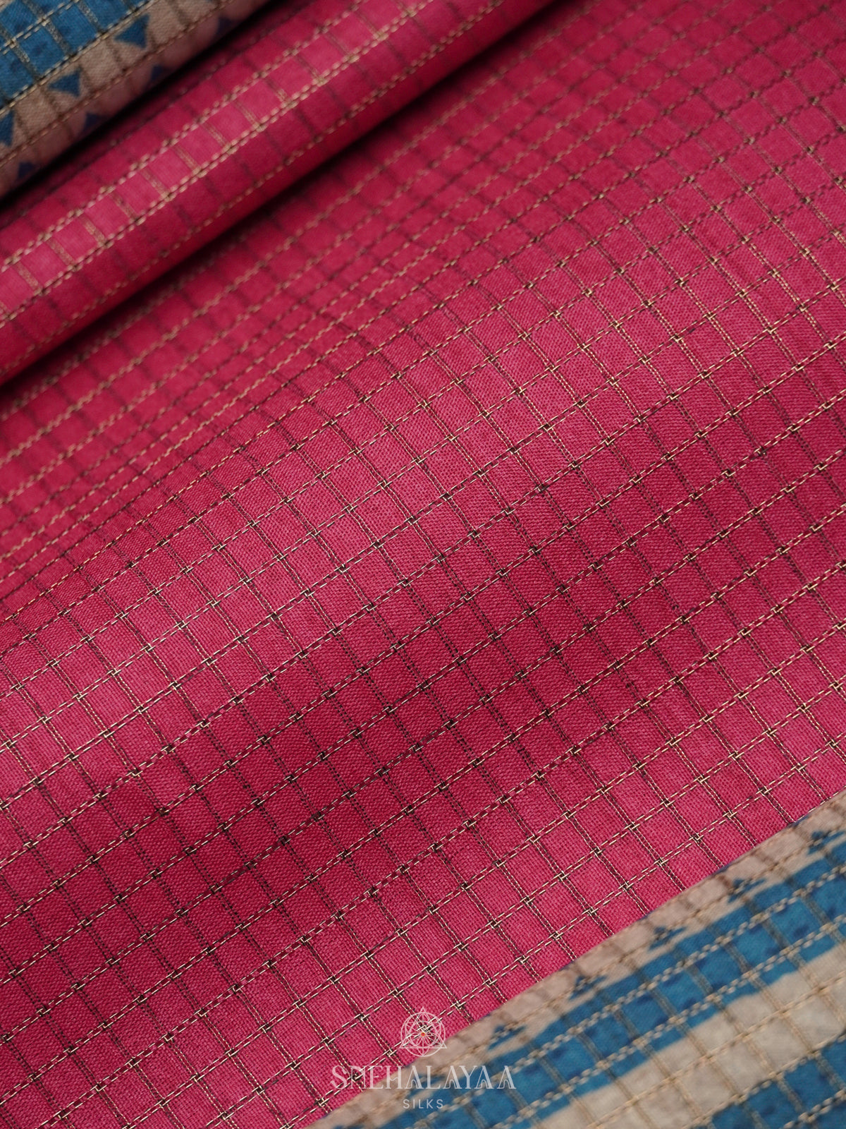 Pink Tussar Saree
