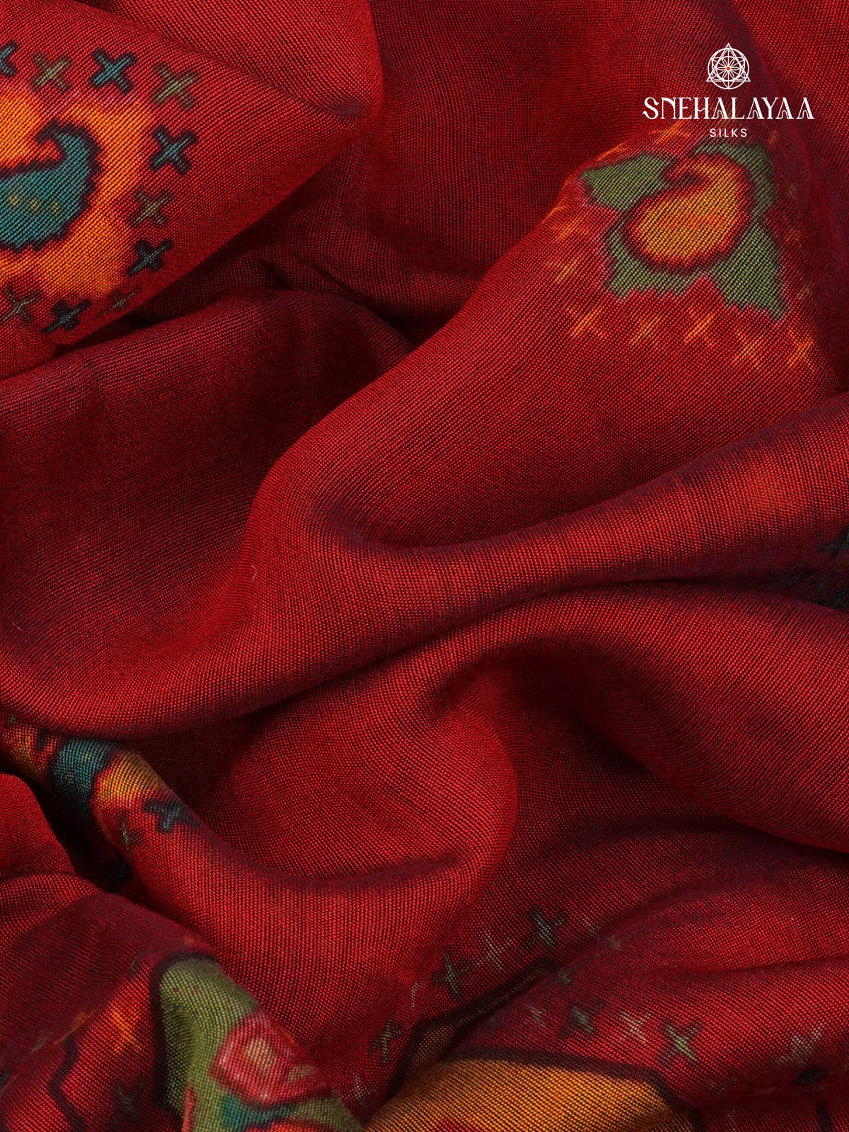 Ruby Red Chanderi Saree