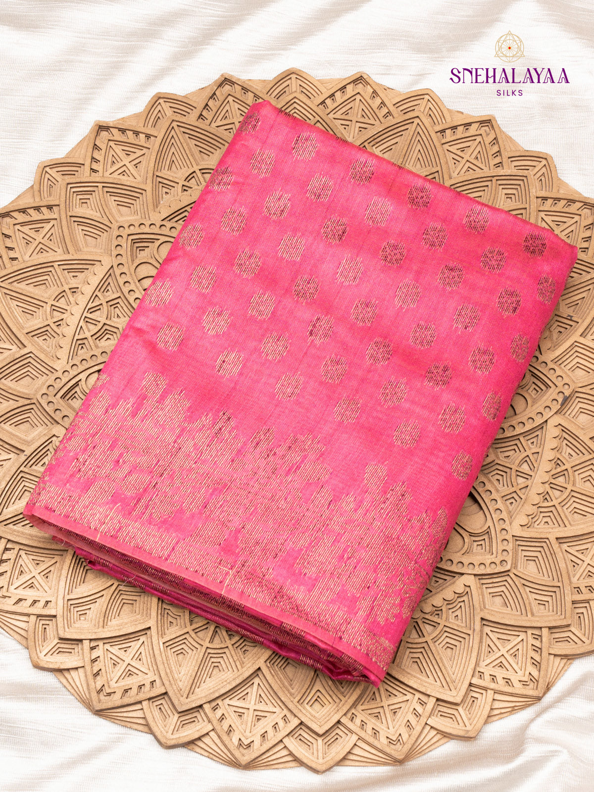 Pink Jute Saree