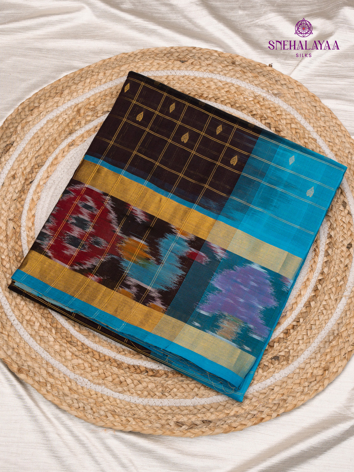 Black Kanchi Silk Cotton Saree