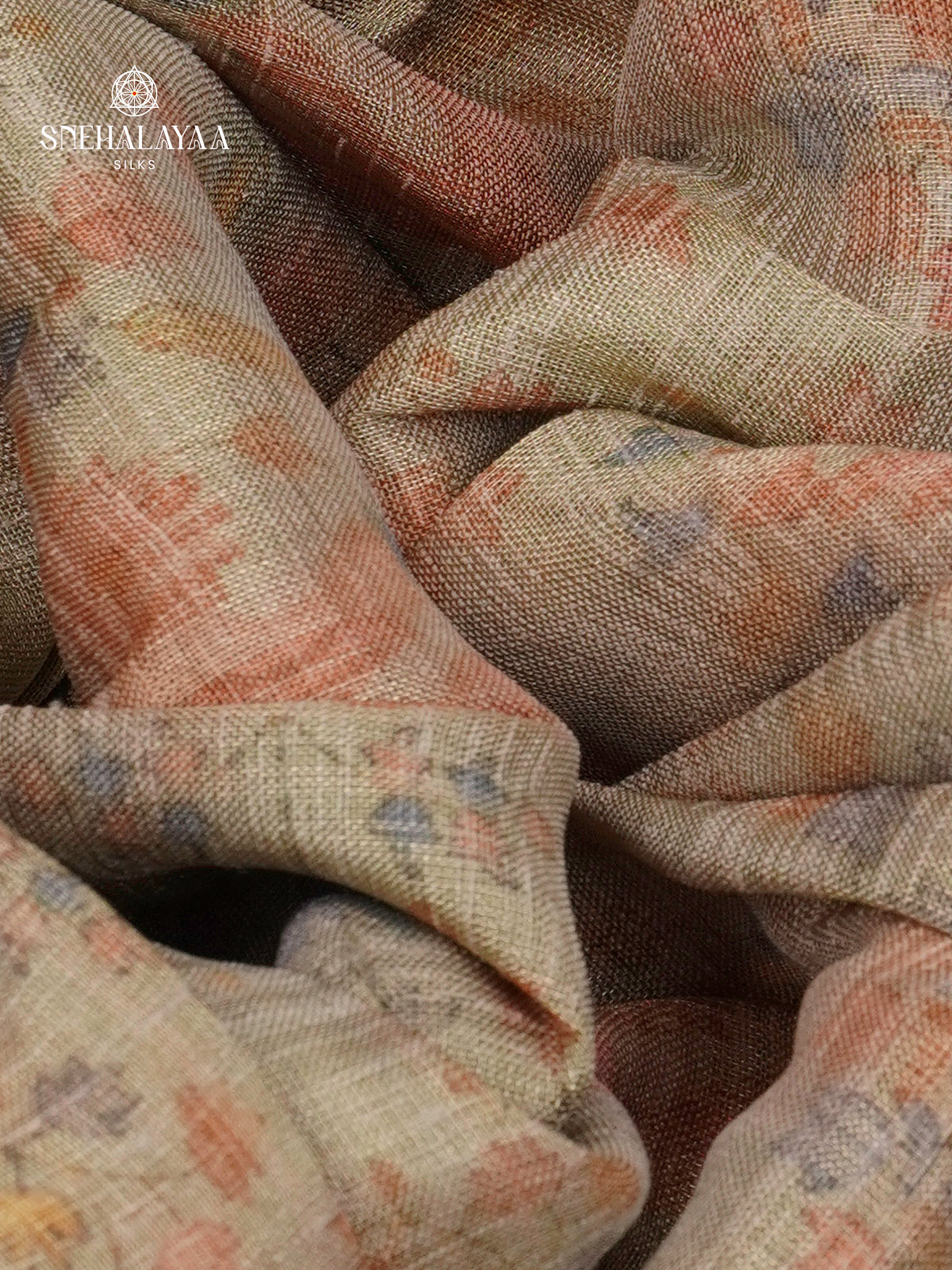 Mustard Linen Tissue Saree