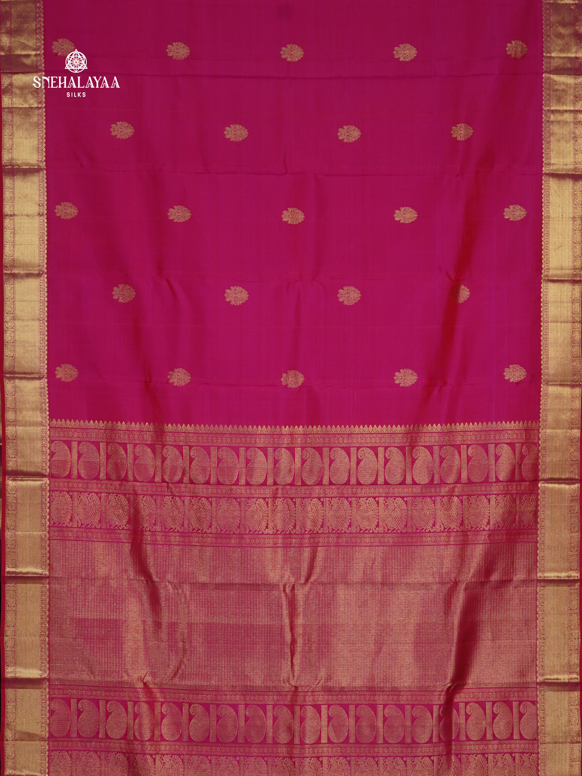 Rani Pink Kanjivaram Silk Saree