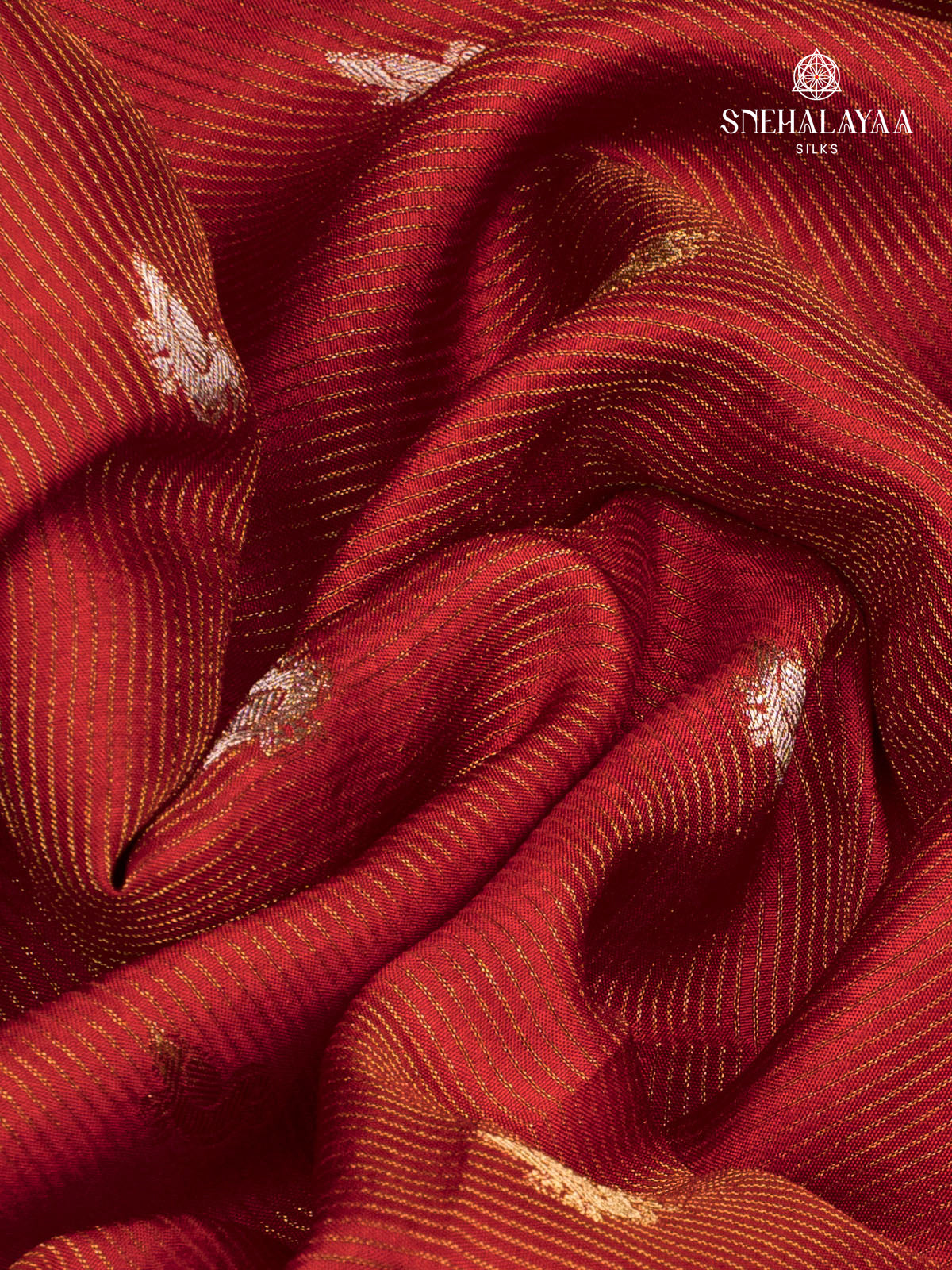 Rust Orange Dola Silk Saree