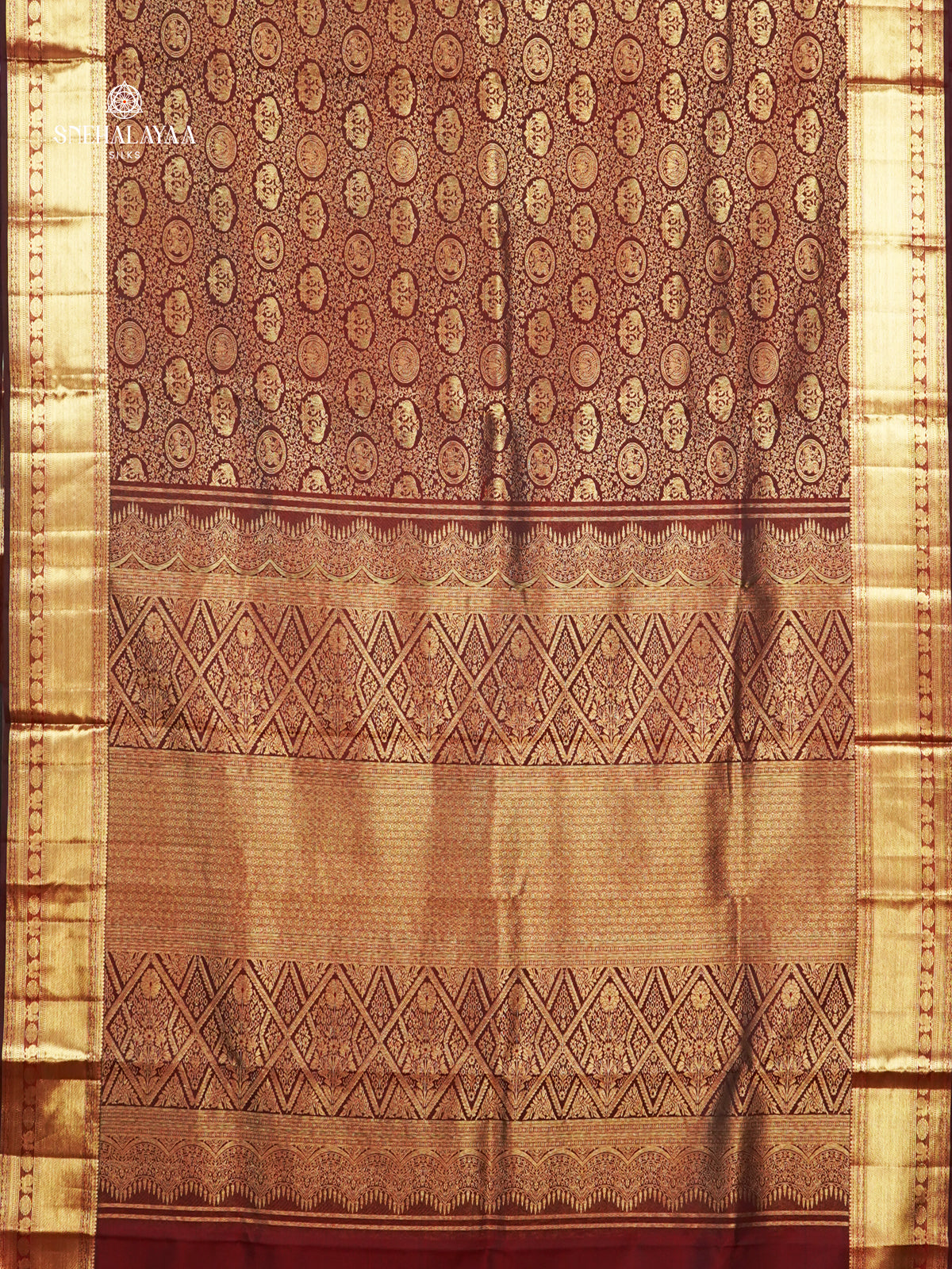 Maroon Kanjivaram Silk Saree