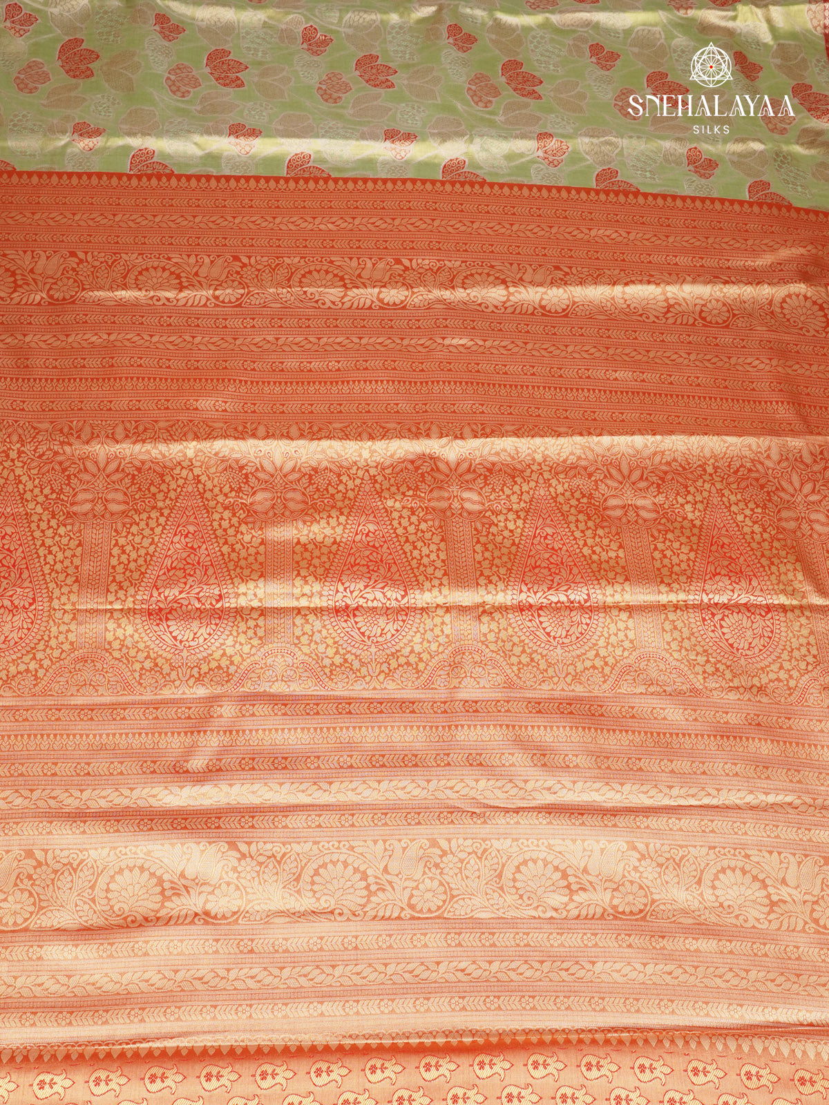 Olive Green Art Silk Saree