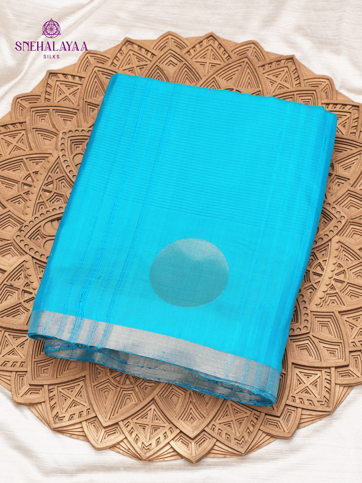 Sky Blue Kanjivaram Soft Silk Saree