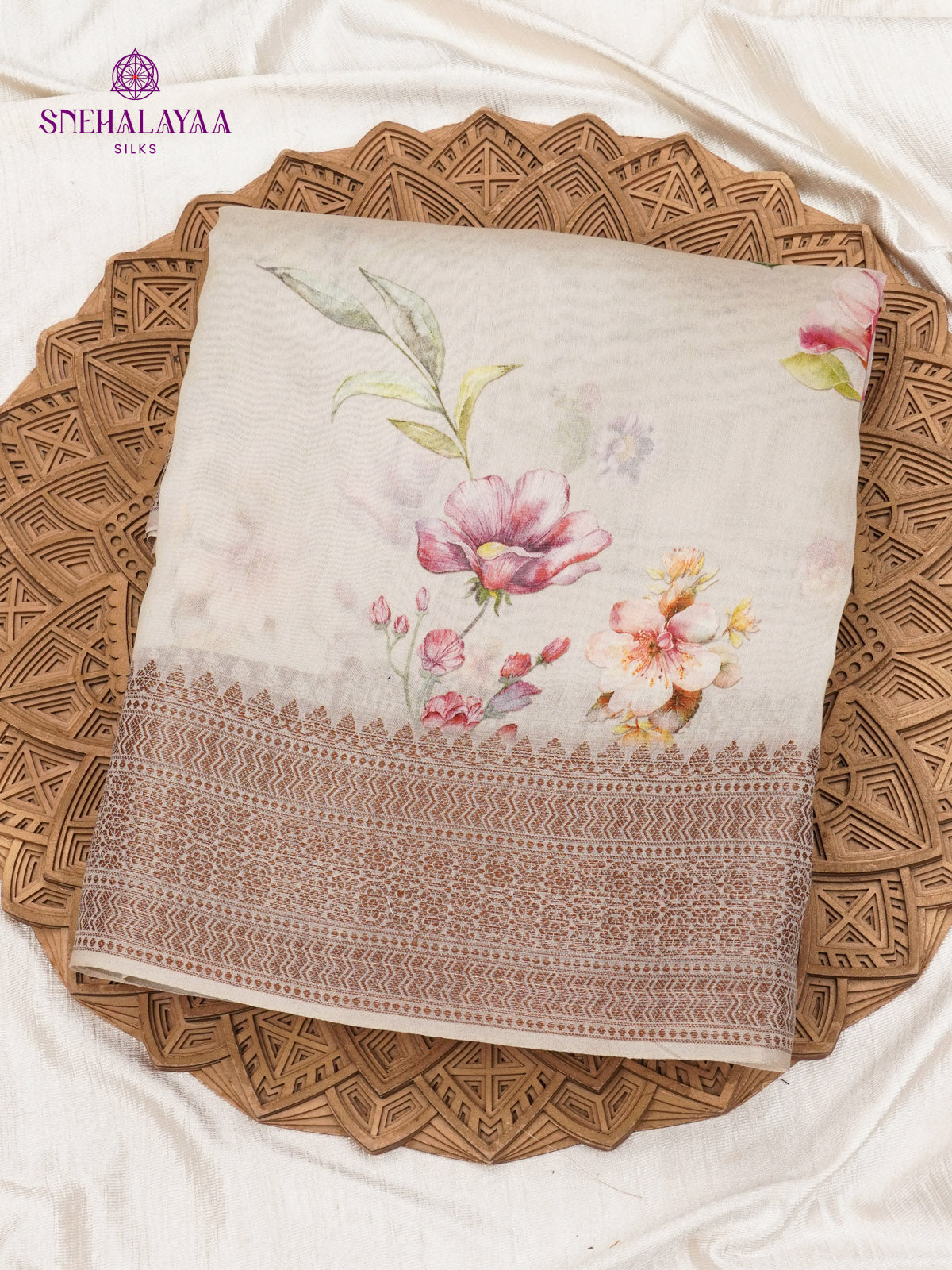 Off White Chanderi Saree