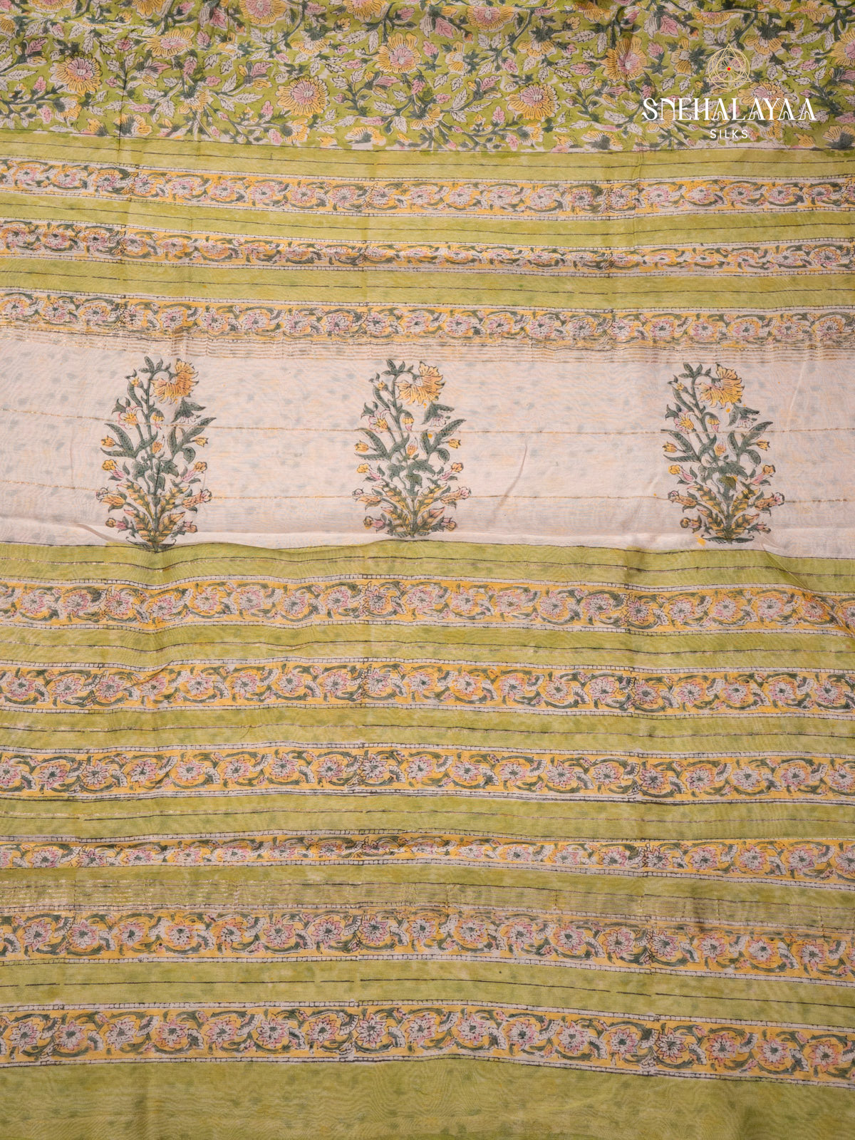 Green Chanderi Saree